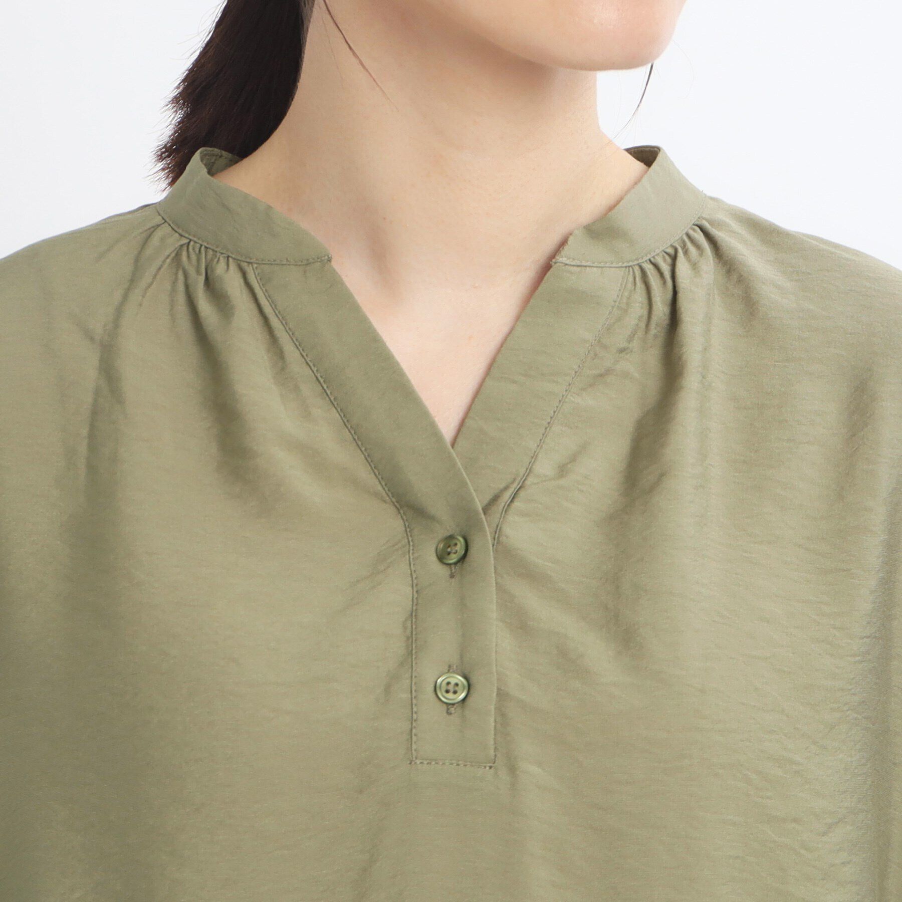 Reflect「【SALE／E‐QUALITY／手洗い可】涼しげ袖ディティールブラウス」|シャツ・ブラウス|