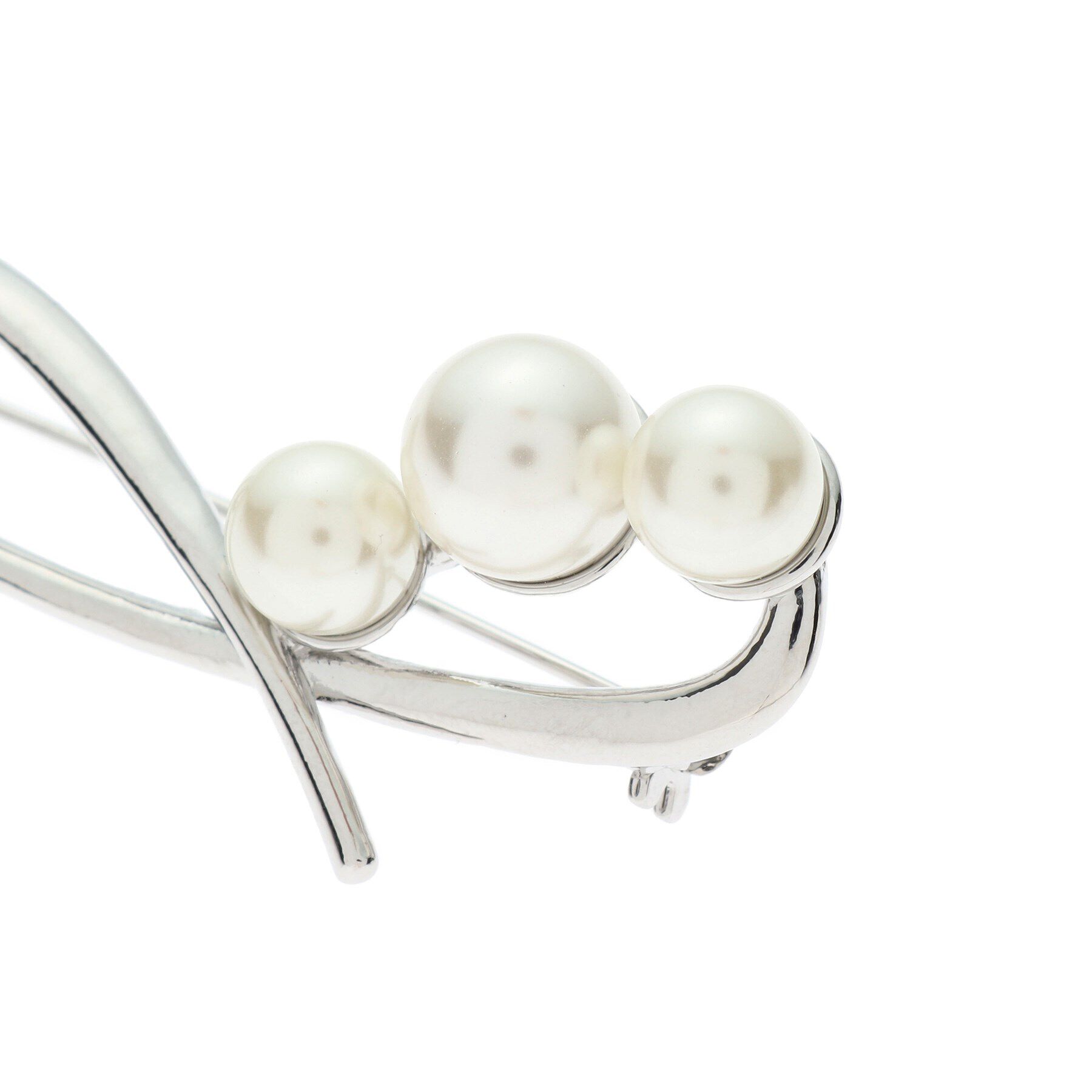 Reflect「【夏SALE／フォーマルにも使える】三粒パール調ブローチ」|ブローチ・コサージュ|