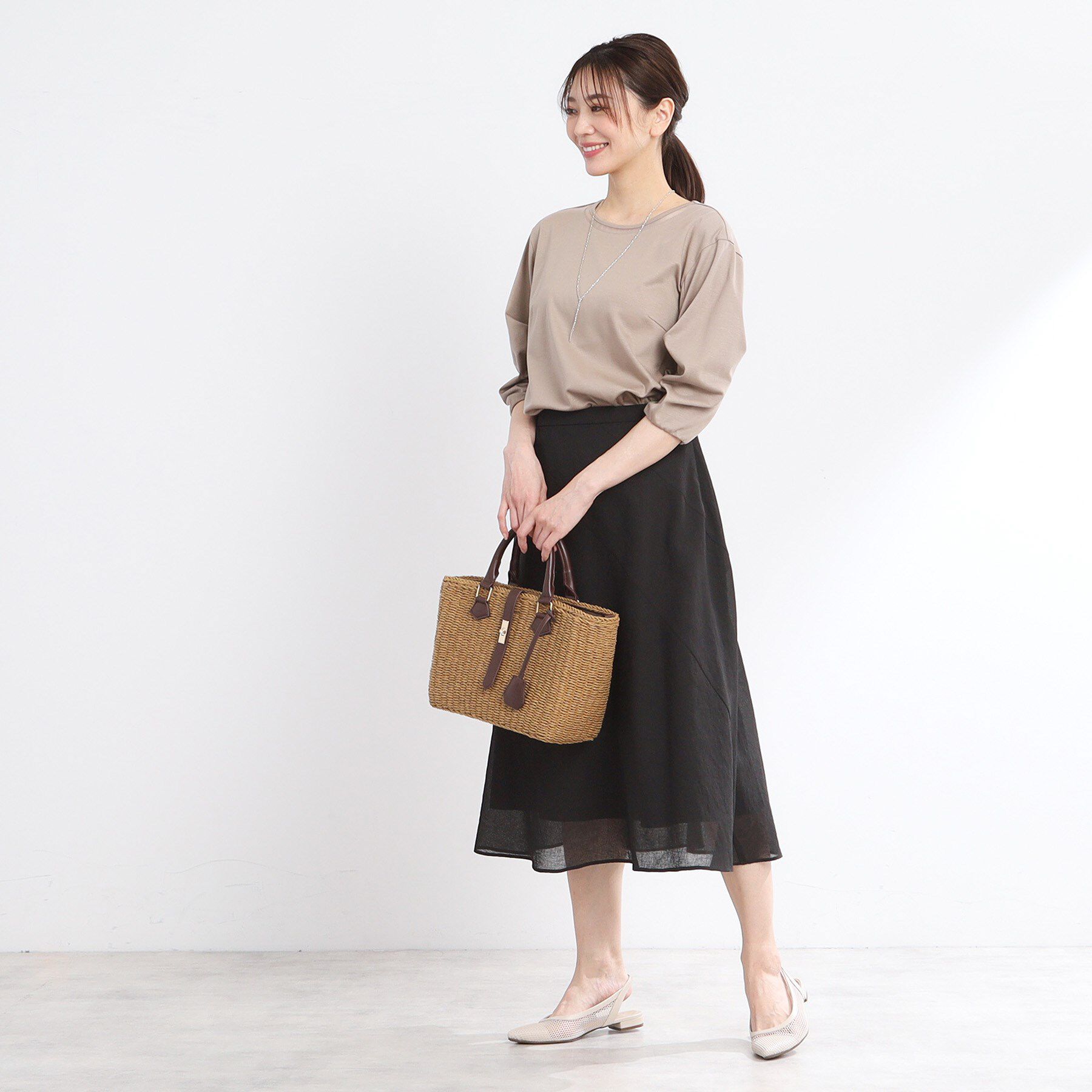 Reflect「【腰周りカバー】すっきり見えAラインカットソー」|Tシャツ・カットソー|