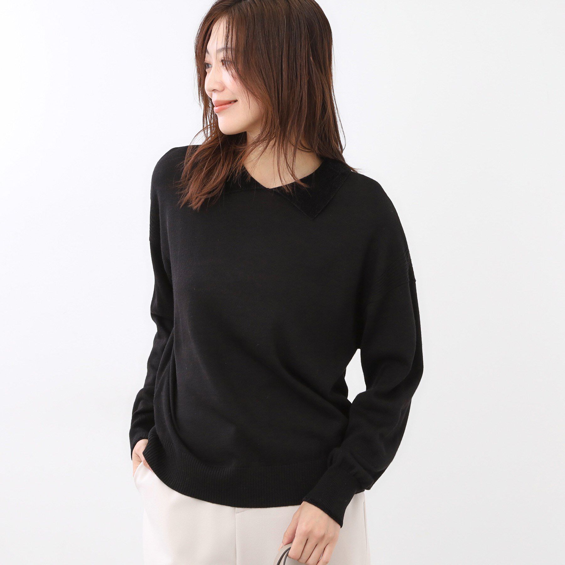 Reflect「【着映え◎】衿つきニットトップス」|ニット・セーター|