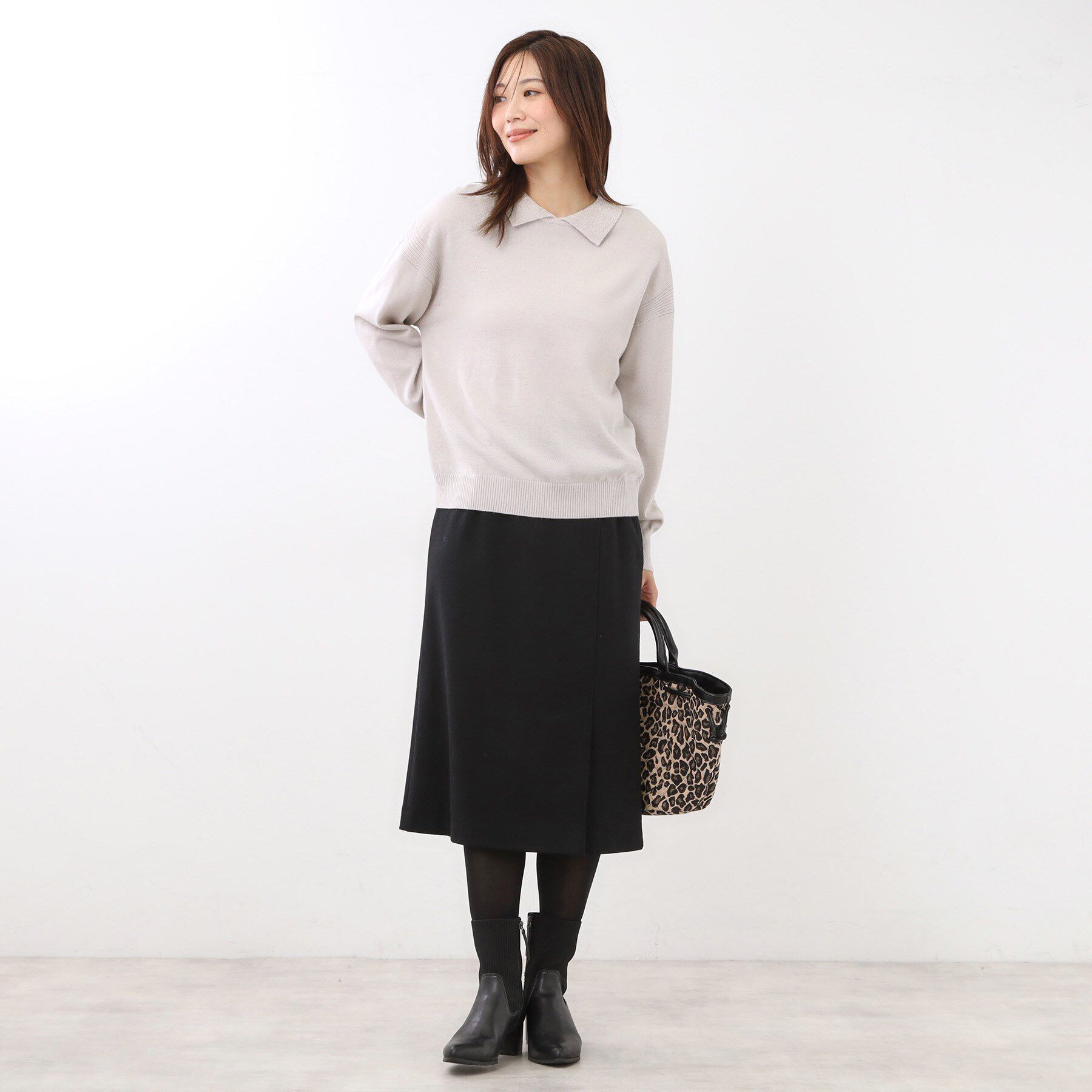 Reflect「【着映え◎】衿つきニットトップス」|ニット・セーター|