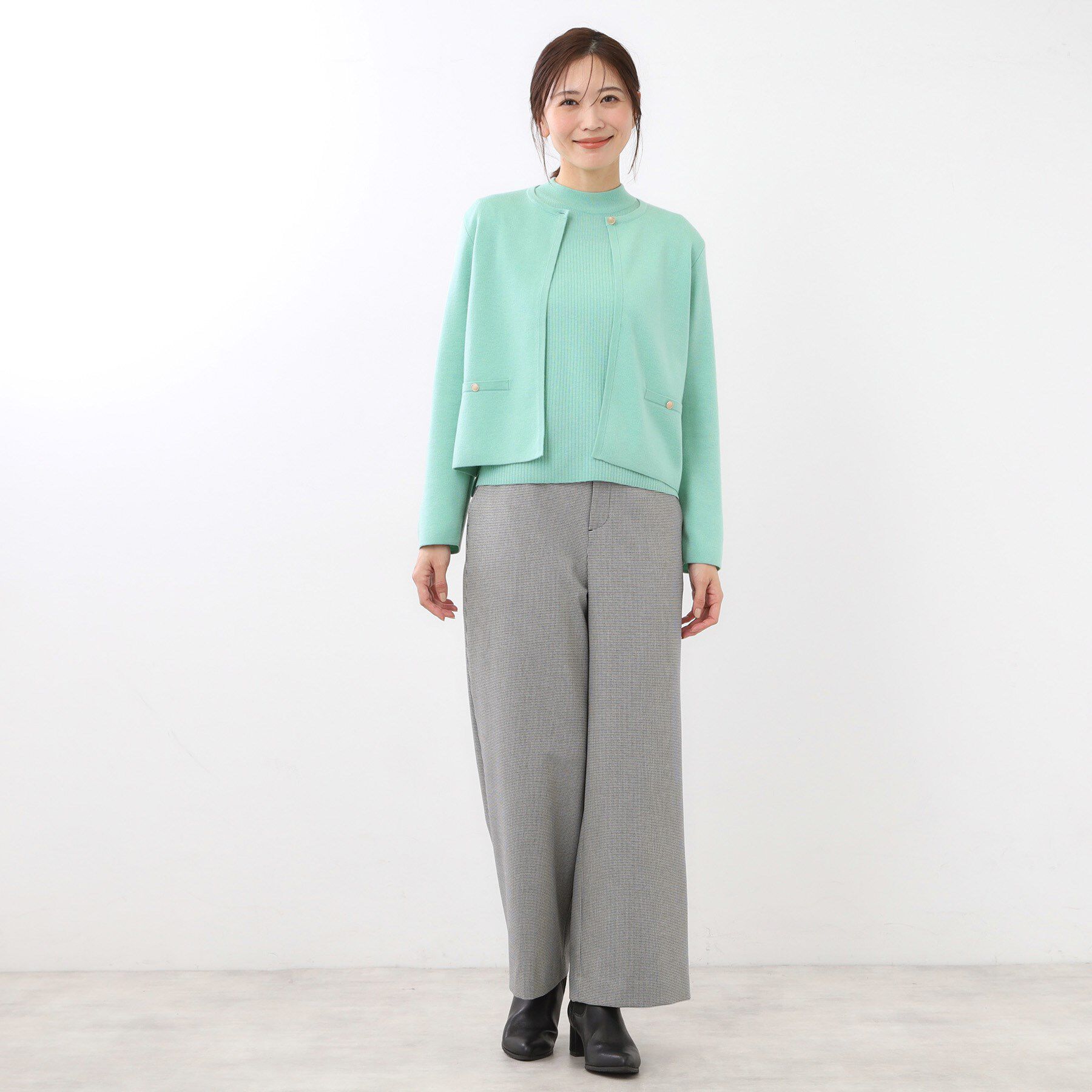 Reflect「【選べる5色／アンサンブル可】クルーネックカーディガン」|カーディガン|