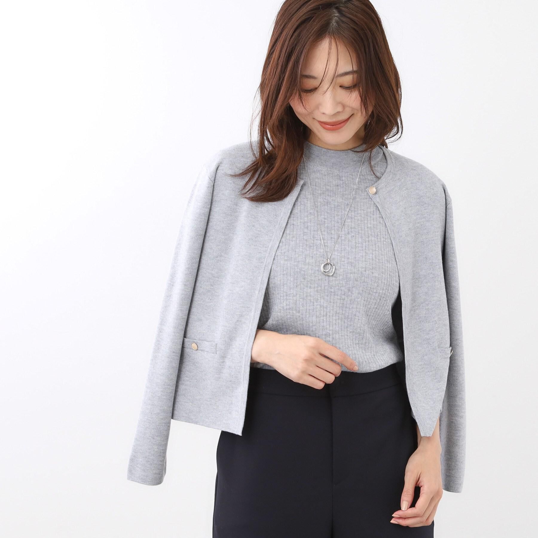 Reflect「【選べる5色／アンサンブル可】クルーネックカーディガン」|カーディガン|