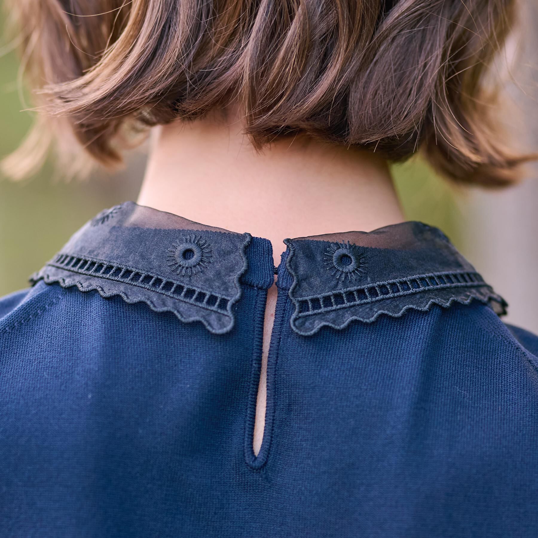 DRESSTERIOR「【洗える／2WAY】エンブロイダリーカラーニット」|ニット・セーター|