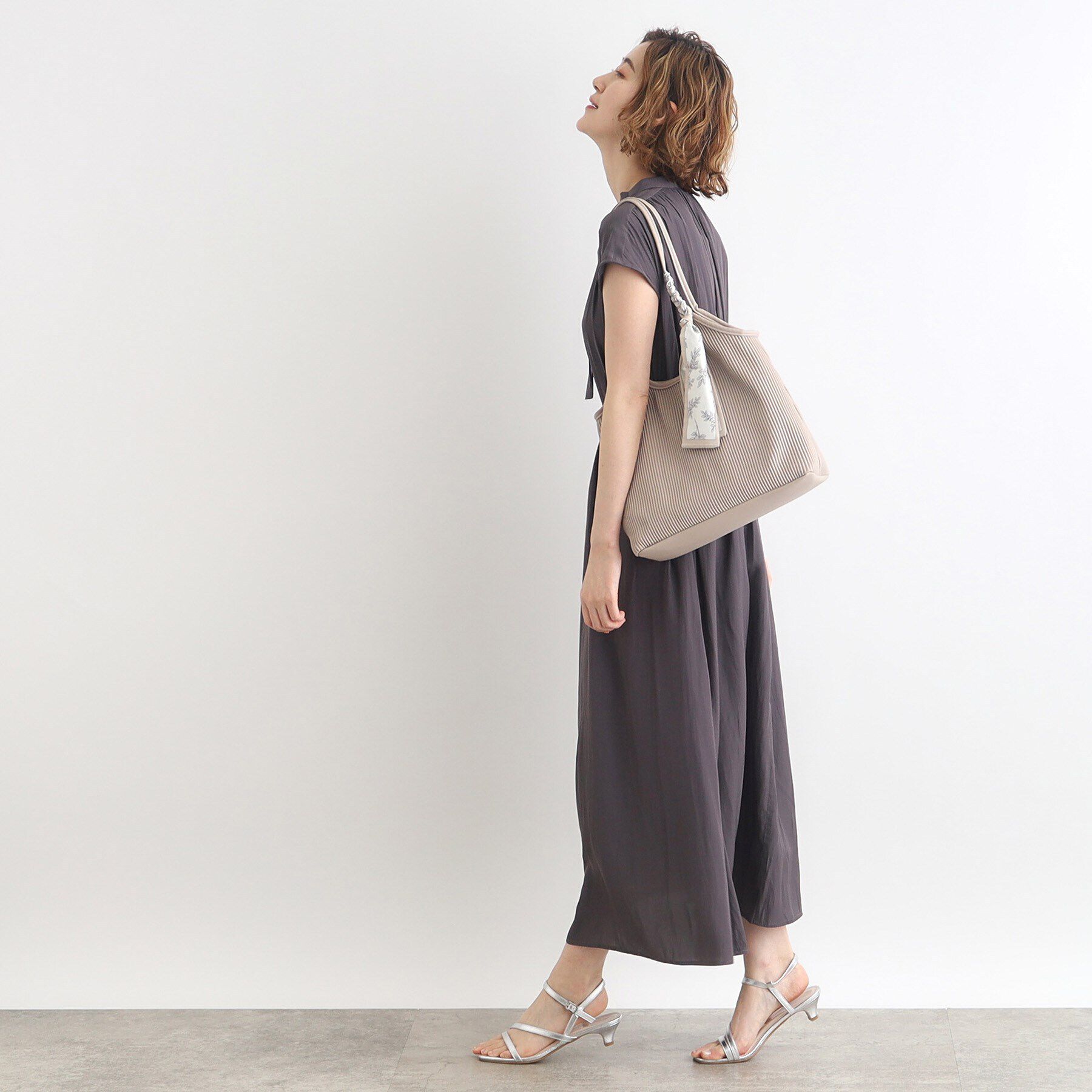 grove「プリーツスカーフトート」|トートバッグ|