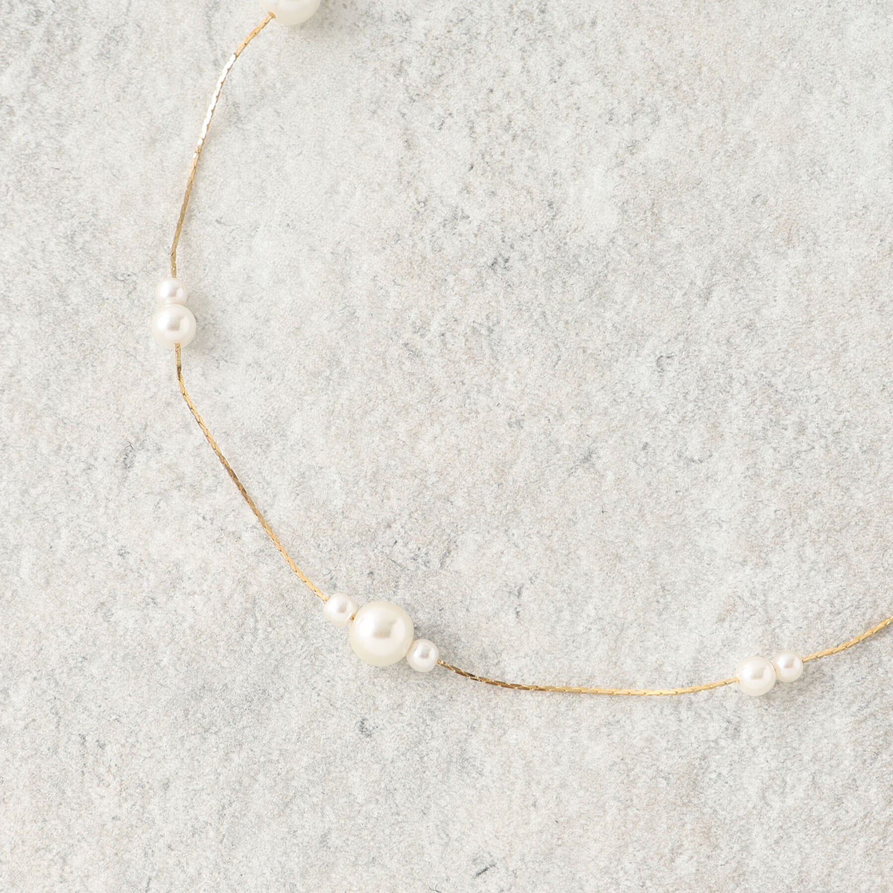 grove「ランダムパール調チェーンネックレス」|ネックレス|