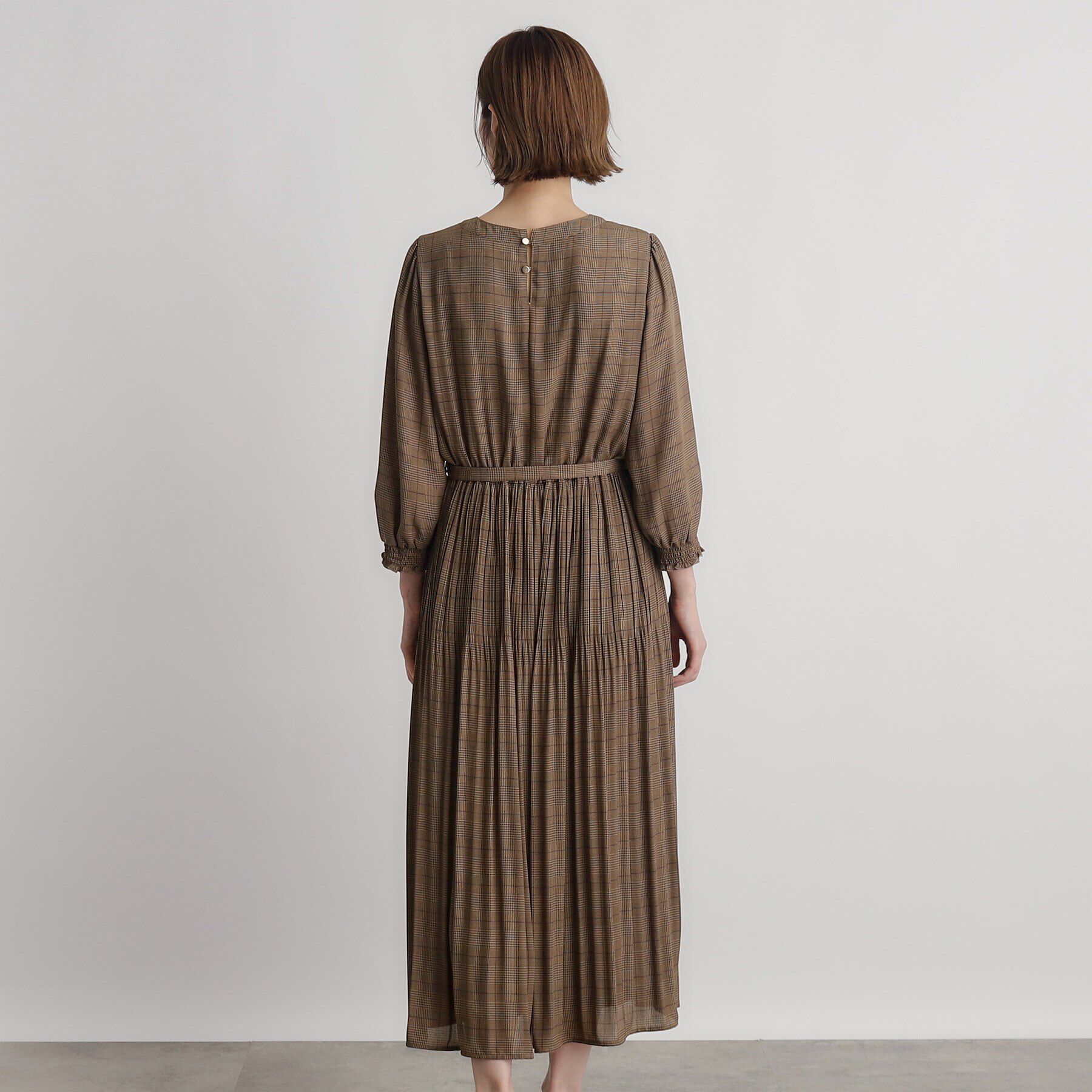 grove「ドビーアソートチェックプリントワンピース」|ワンピース|