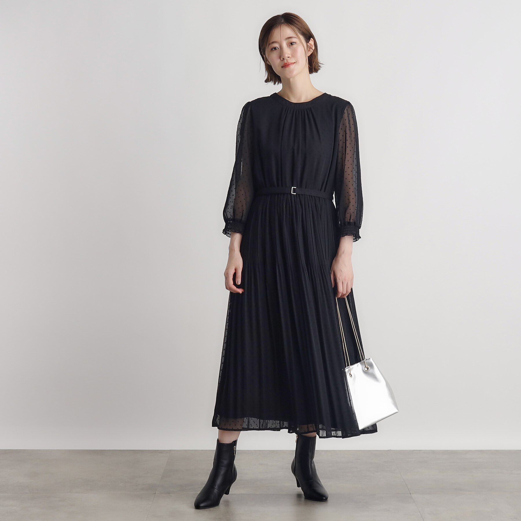 grove「ドビーアソートチェックプリントワンピース」|ワンピース|