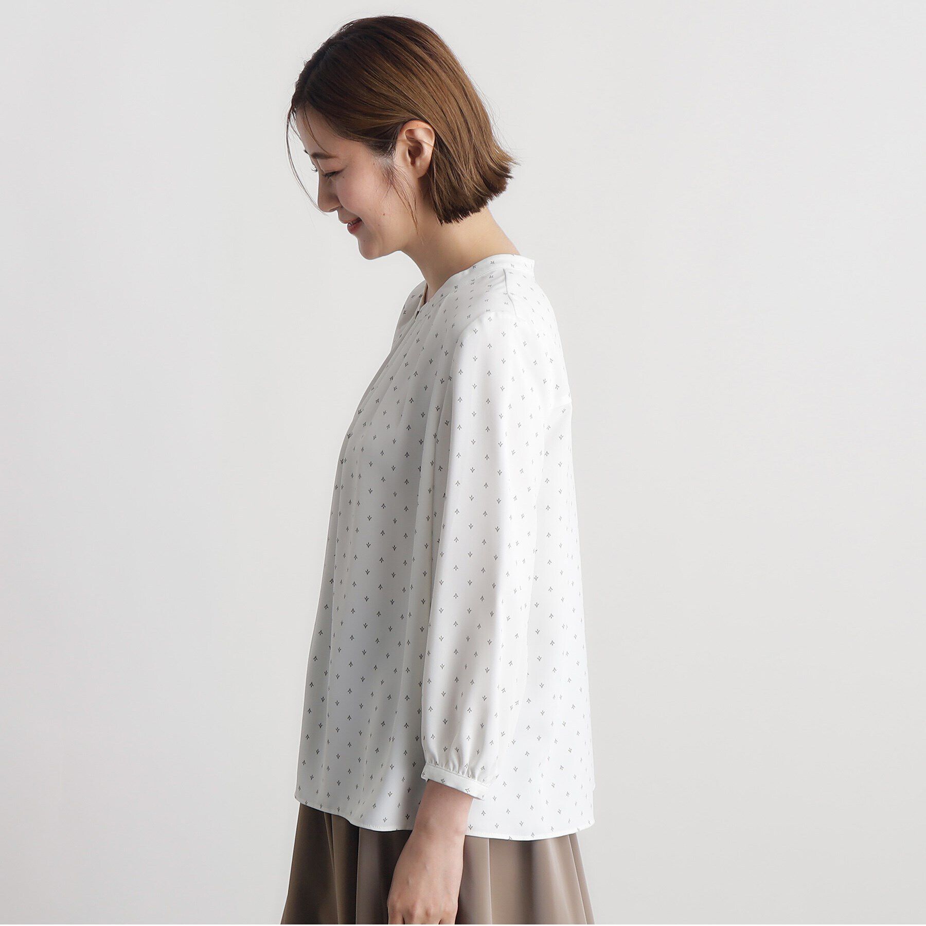 grove「プリントタックブラウス」|シャツ・ブラウス|