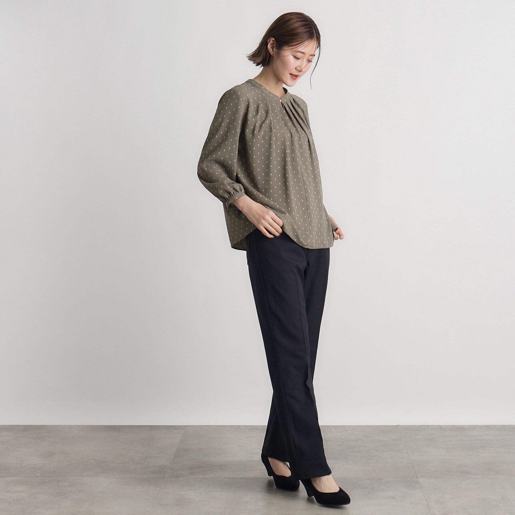 grove「プリントタックブラウス」|シャツ・ブラウス|