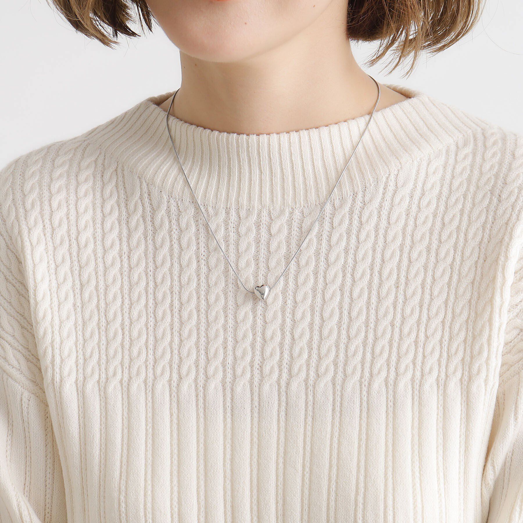 grove「ぷっくりハートショートネックレス」|ネックレス|