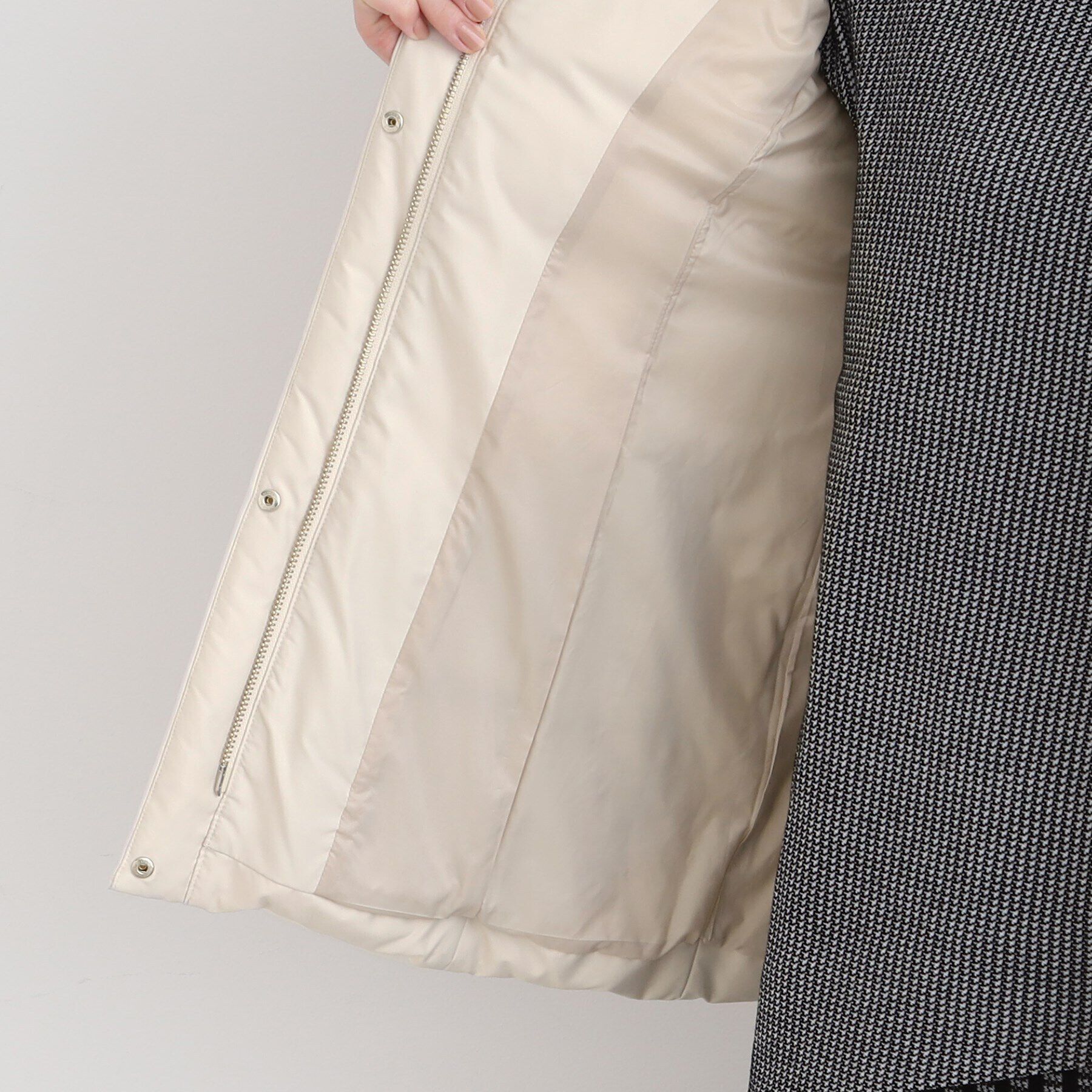 INDIVI「【リニューアル！／マルチWAY／フォックスファー／ショート丈】リサイクルダウンコート」|ダウン|