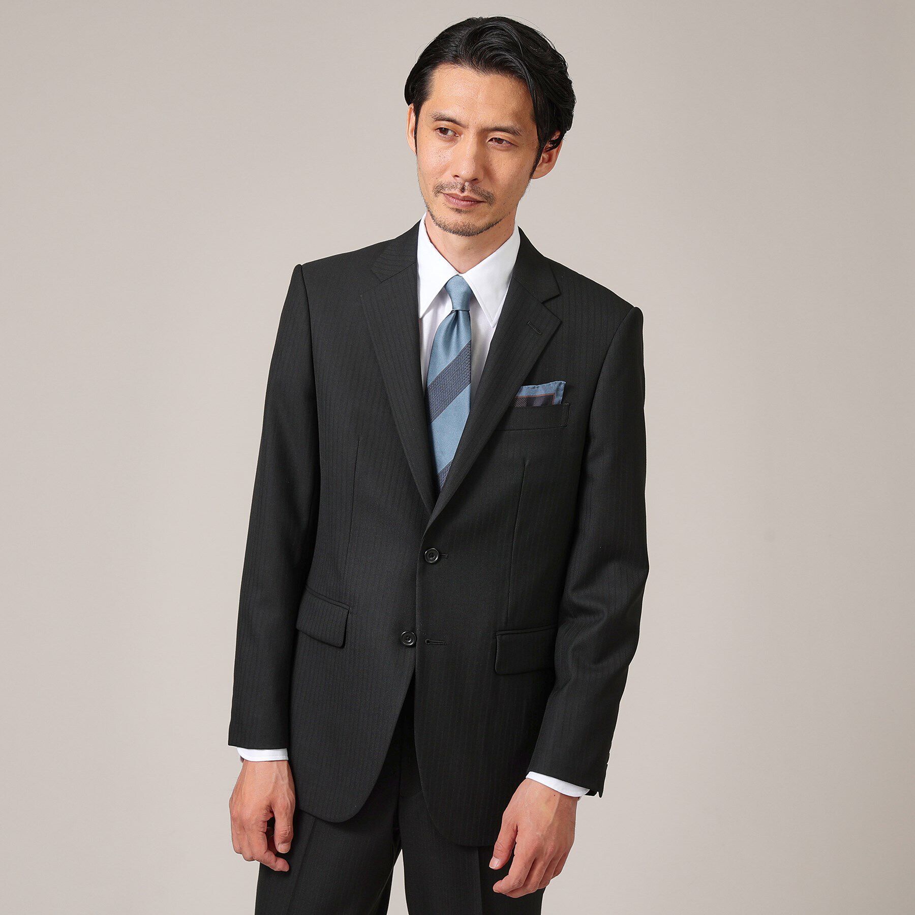 TAKEO KIKUCHI「シャドーオルタネート　ストライプ スーツ」|スーツ|ブラック(319)