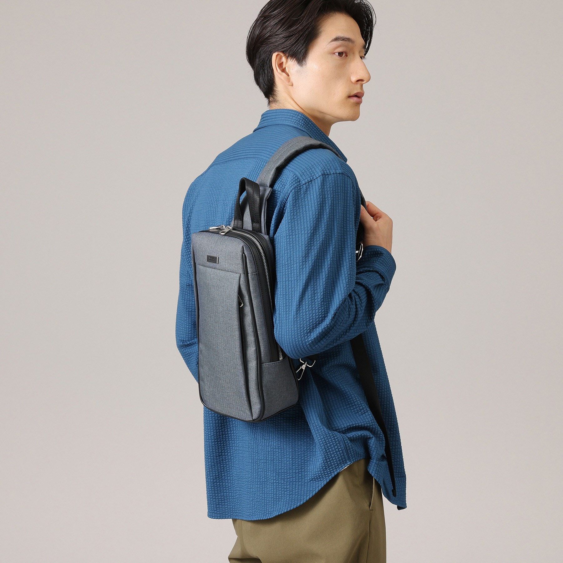 TAKEO KIKUCHI「スリム ヘリンボン ワンショルダーバッグ」|ショルダー・メッセンジャー|