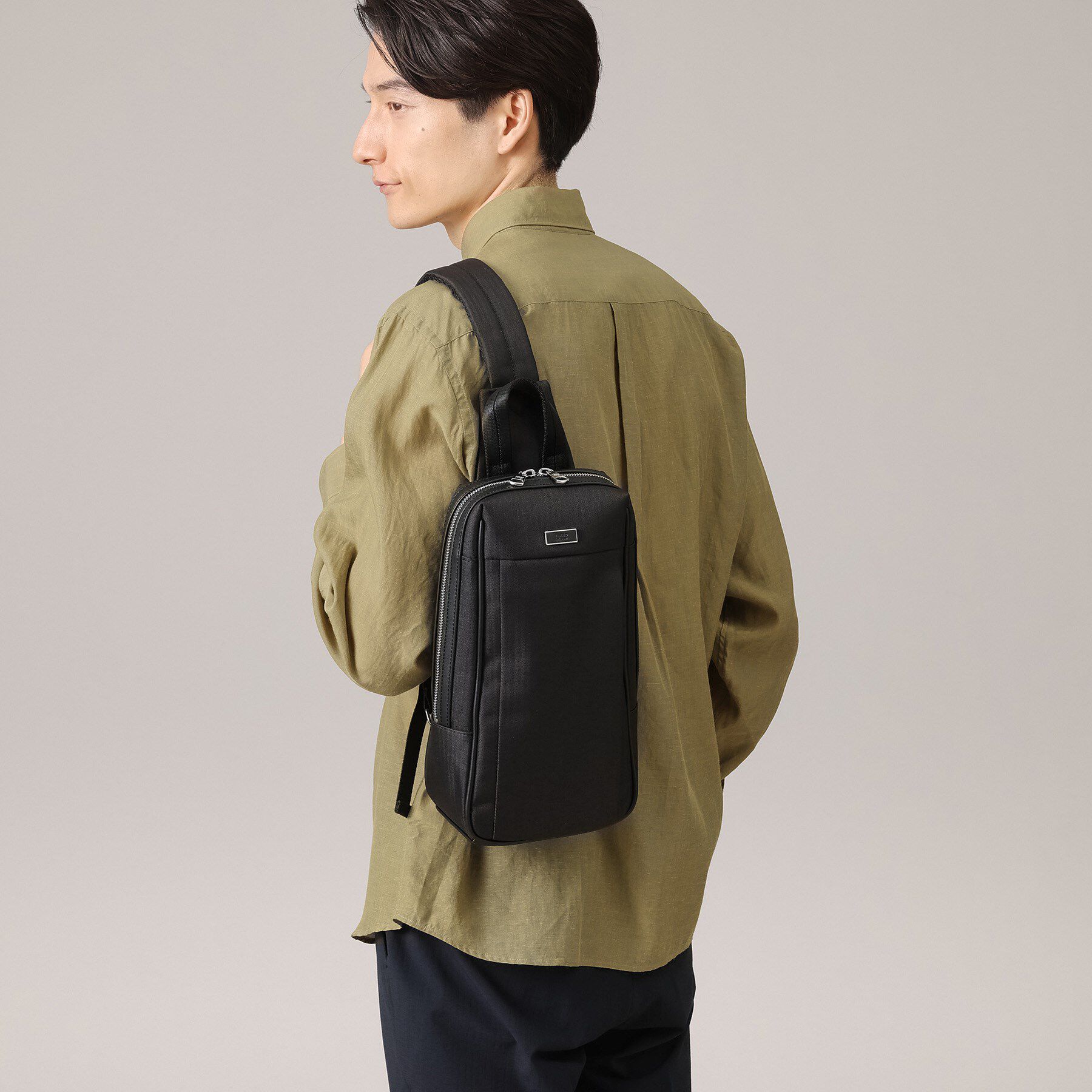 TAKEO KIKUCHI「スリム ヘリンボン ワンショルダーバッグ」|ショルダー・メッセンジャー|