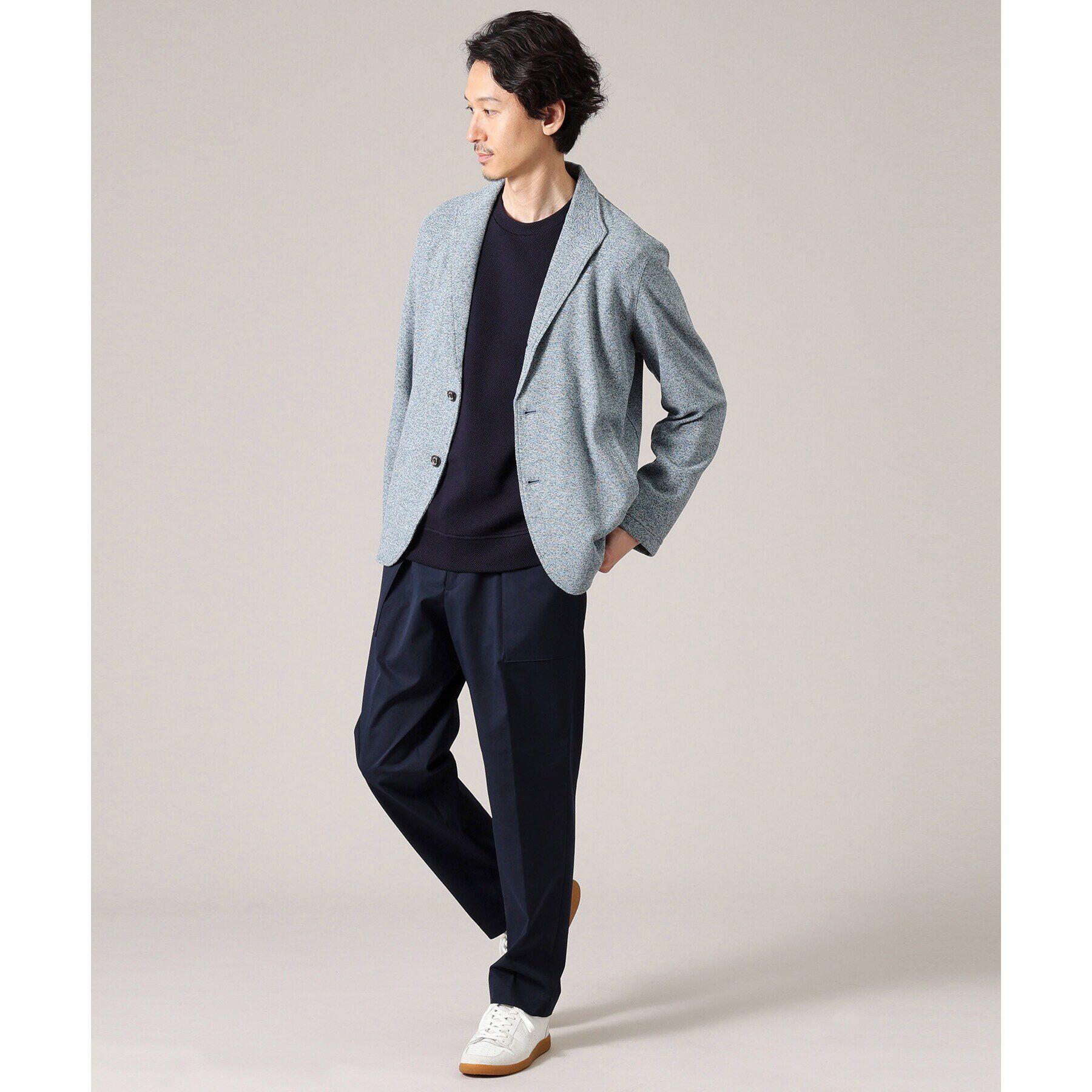 TAKEO KIKUCHI「【軽羽織/日本製】カネマサ メランジ 羽織ジャケット」|カーディガン|