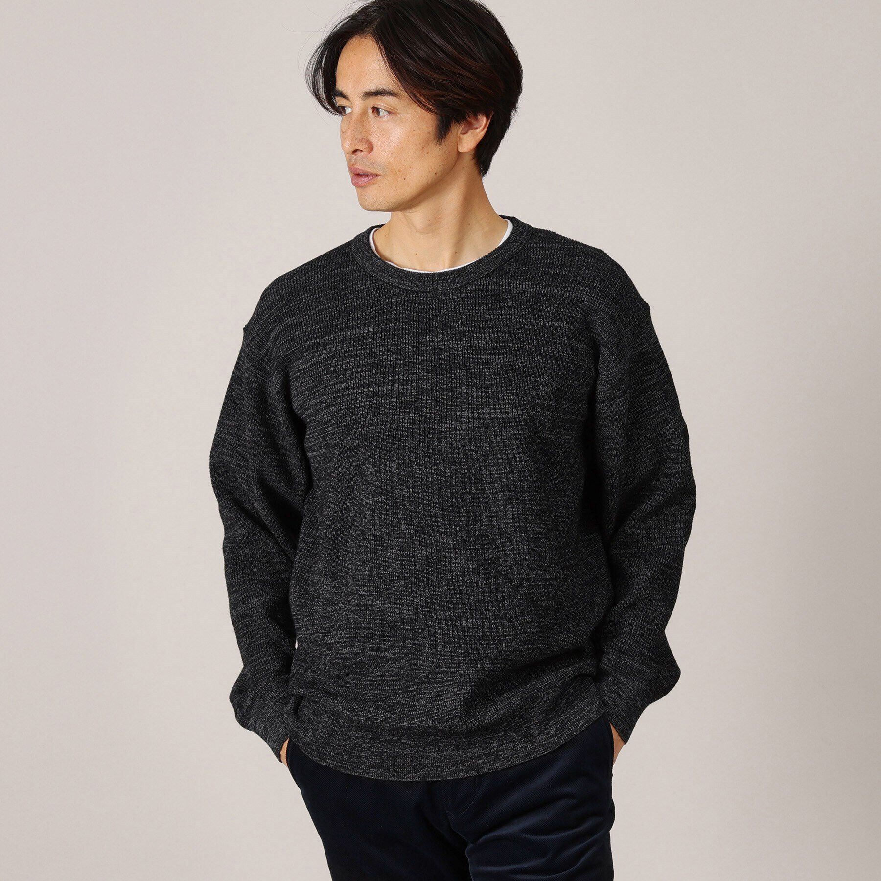 TAKEO KIKUCHI「メランジプルオーバーニット」|ニット・セーター|