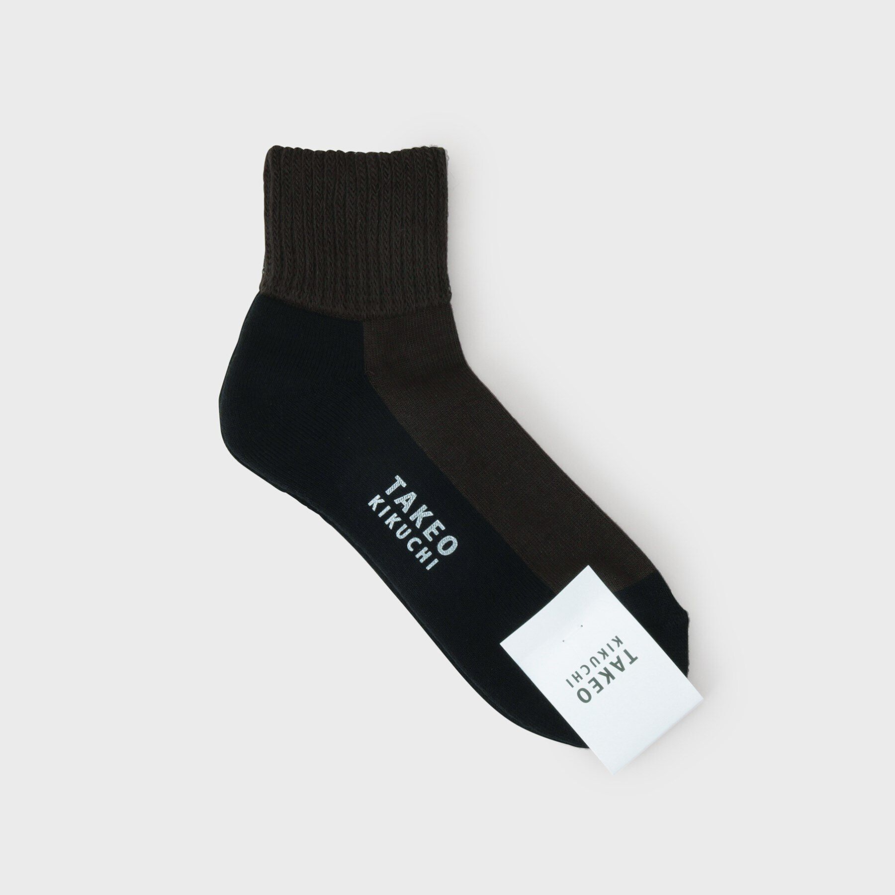 TAKEO KIKUCHI「カラーブロックショートソックス」|ソックス|ブラウン(544)