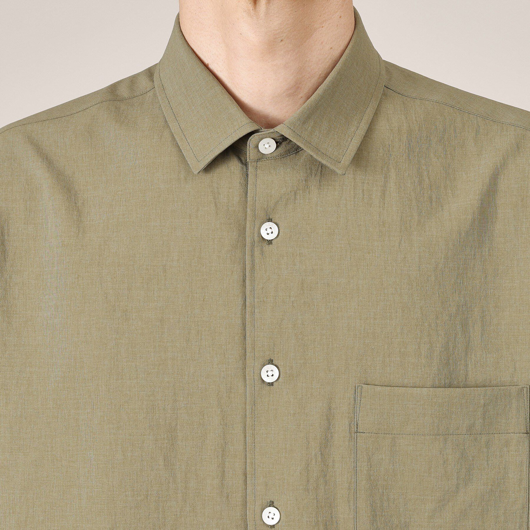 TAKEO KIKUCHI「【Made in JAPAN】麻調ショートカラーシャツ」|シャツ・ブラウス|