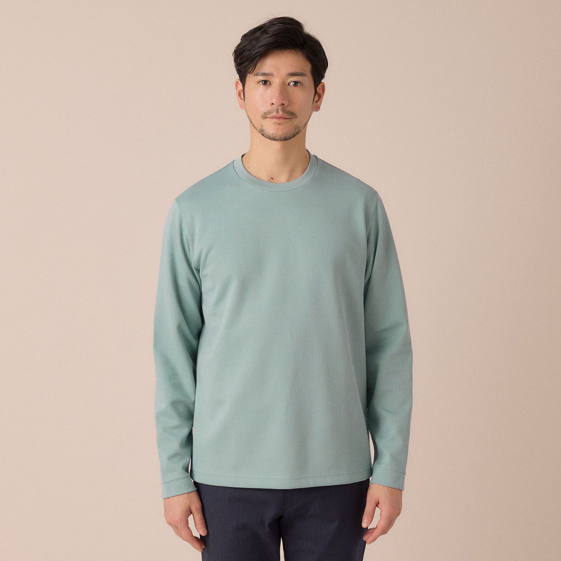 TAKEO KIKUCHI「【尾州ファブリック】ジャガードカットソー」|Tシャツ・カットソー|