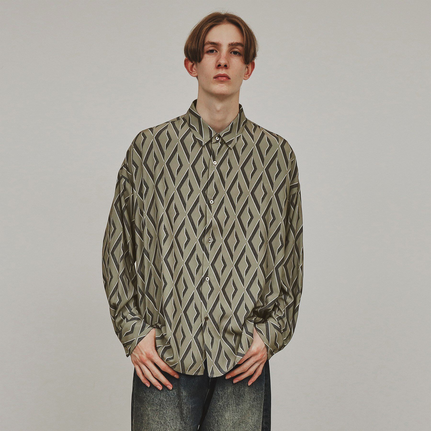 tk.TAKEO KIKUCHI「バティック柄シャツ」|シャツ・ブラウス|ベージュ(452)