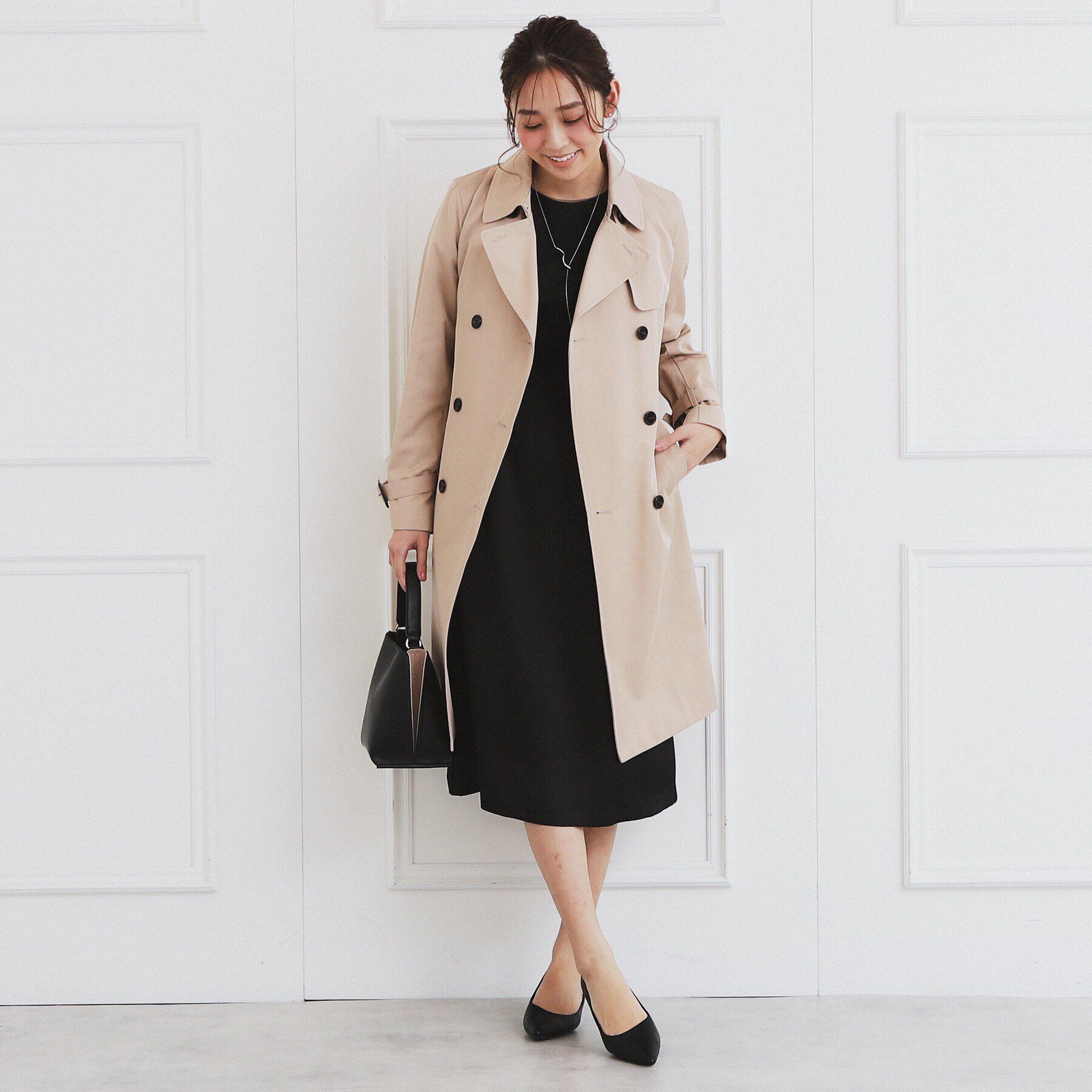 index「チュールフリルレイヤードサテンワンピース【洗濯機洗い可】」|ワンピース|