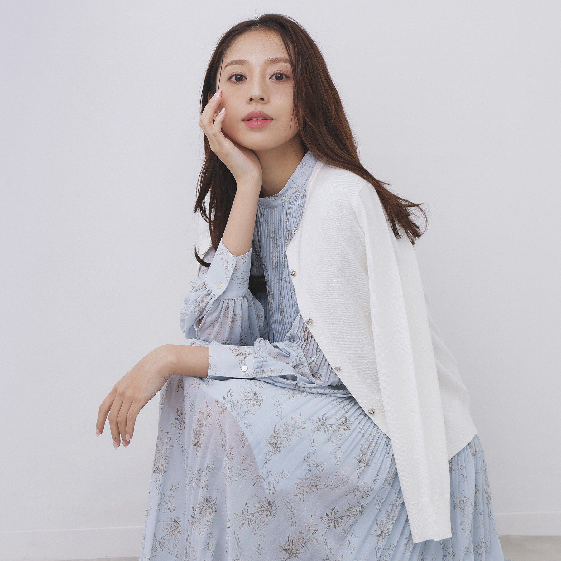 index「柄編みクルーネックカーディガン【洗濯機OK】」|カーディガン|