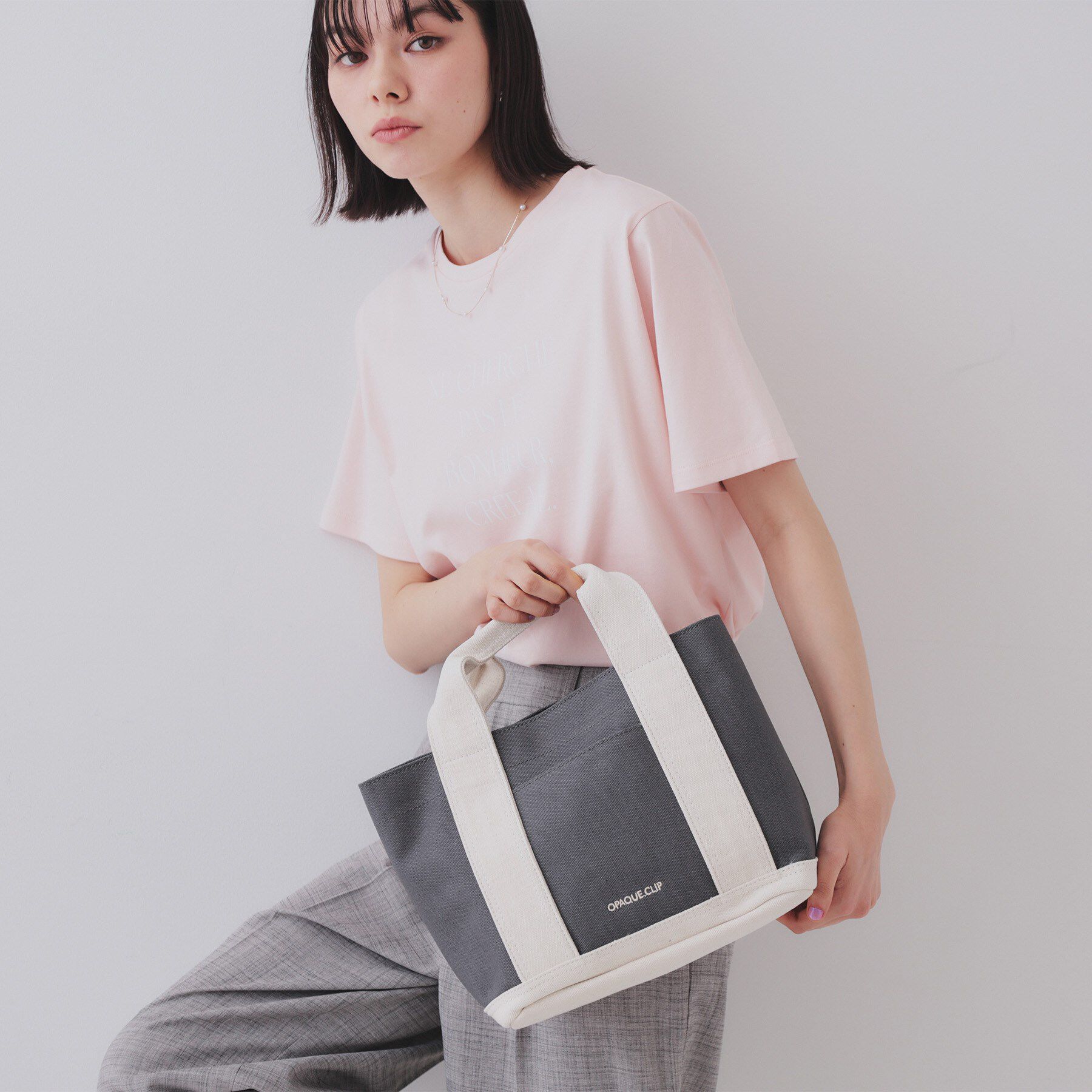 OPAQUE.CLIP「【2WAY／多ポケット】3層セパレートミドルトートバッグ」|トートバッグ|