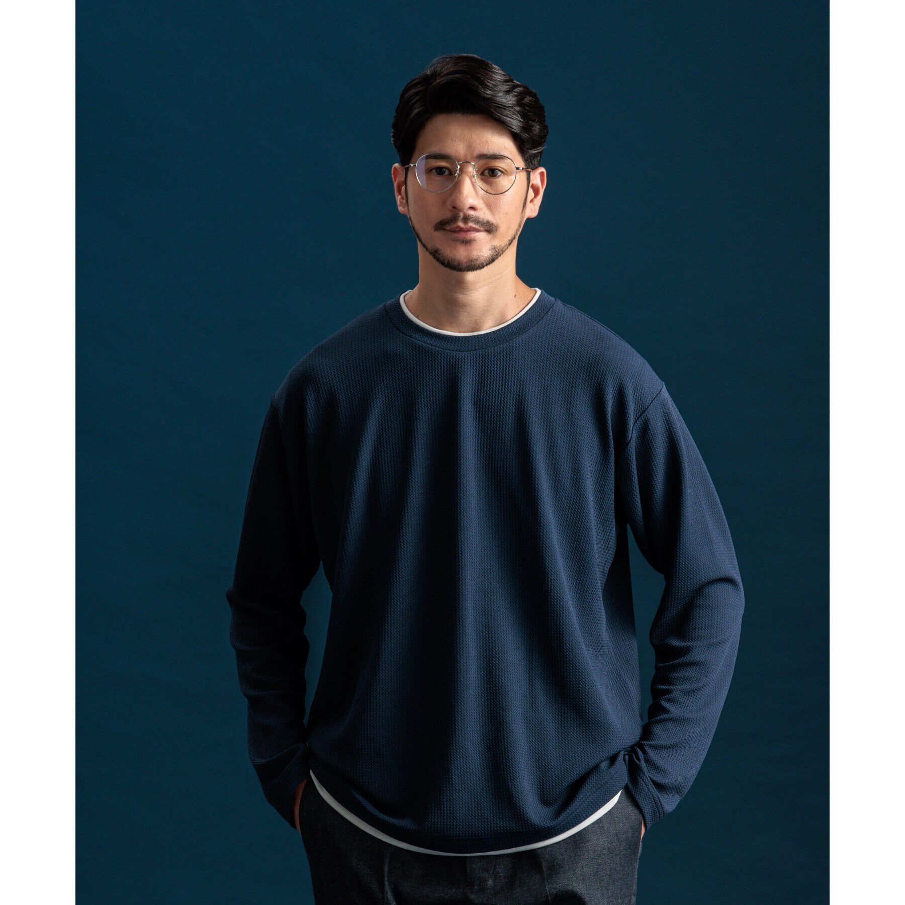 THE SHOP TK「杢ふくれフェイクレイヤードプルオーバー」|Tシャツ・カットソー|