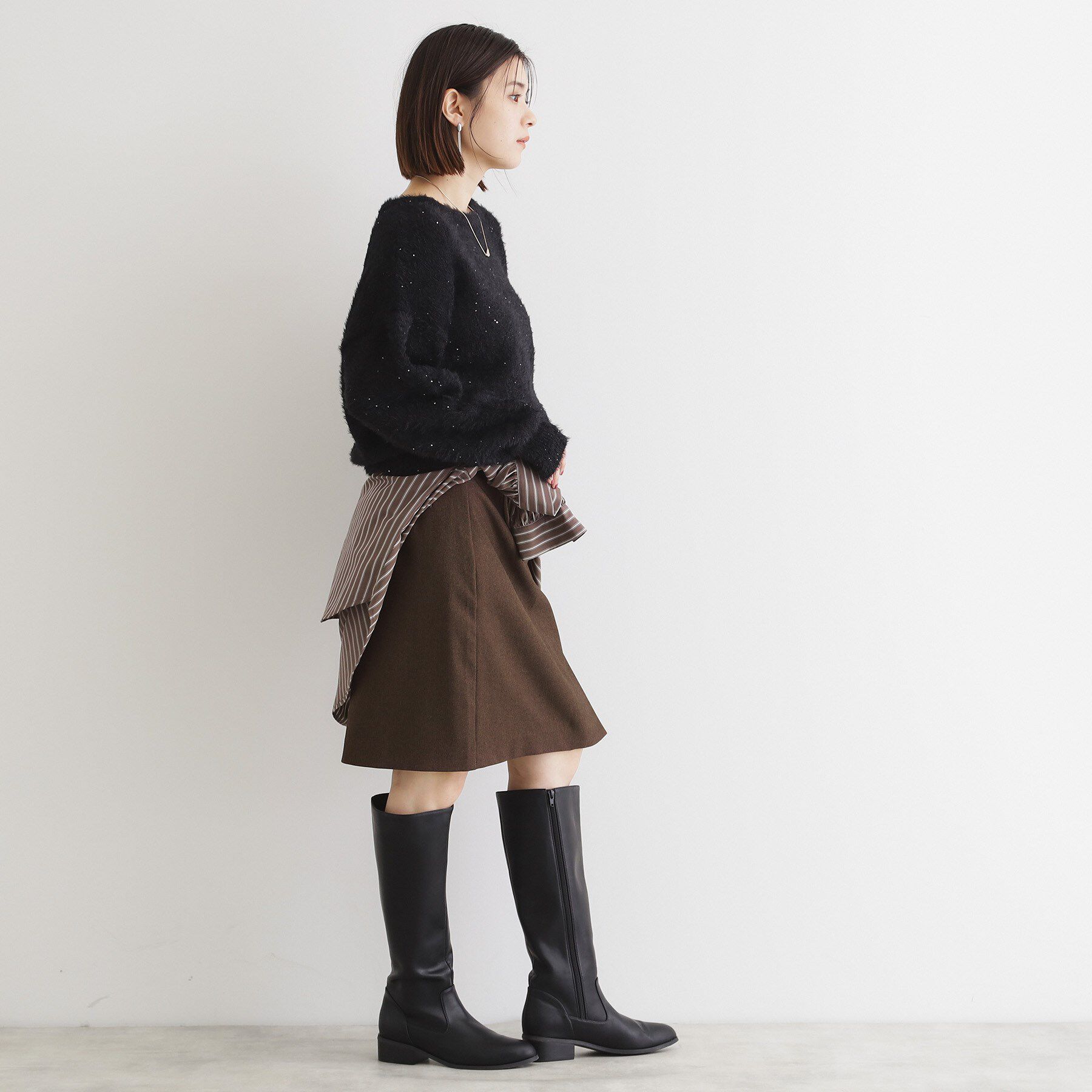 THE SHOP TK「【＠BAILA掲載】ラップ風ミニスカート」|スカート|