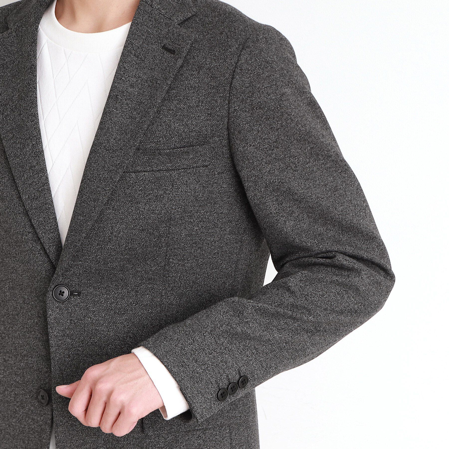 THE SHOP TK「TRポンチカルゼジャケット セットアップ可／ストレッチ」|テーラードジャケット|