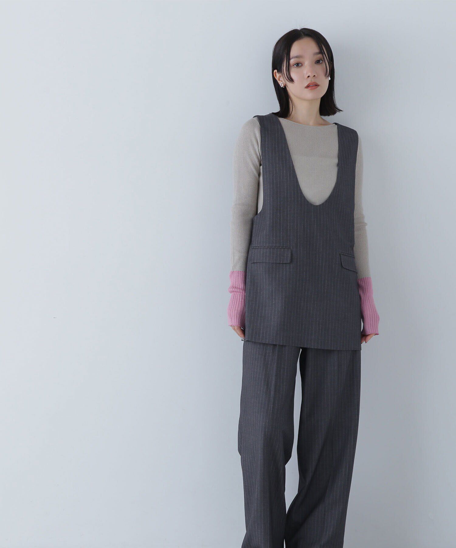  「Uネックチュニック＆ワイドパンツ」|ワンピース|グレーストラ 2