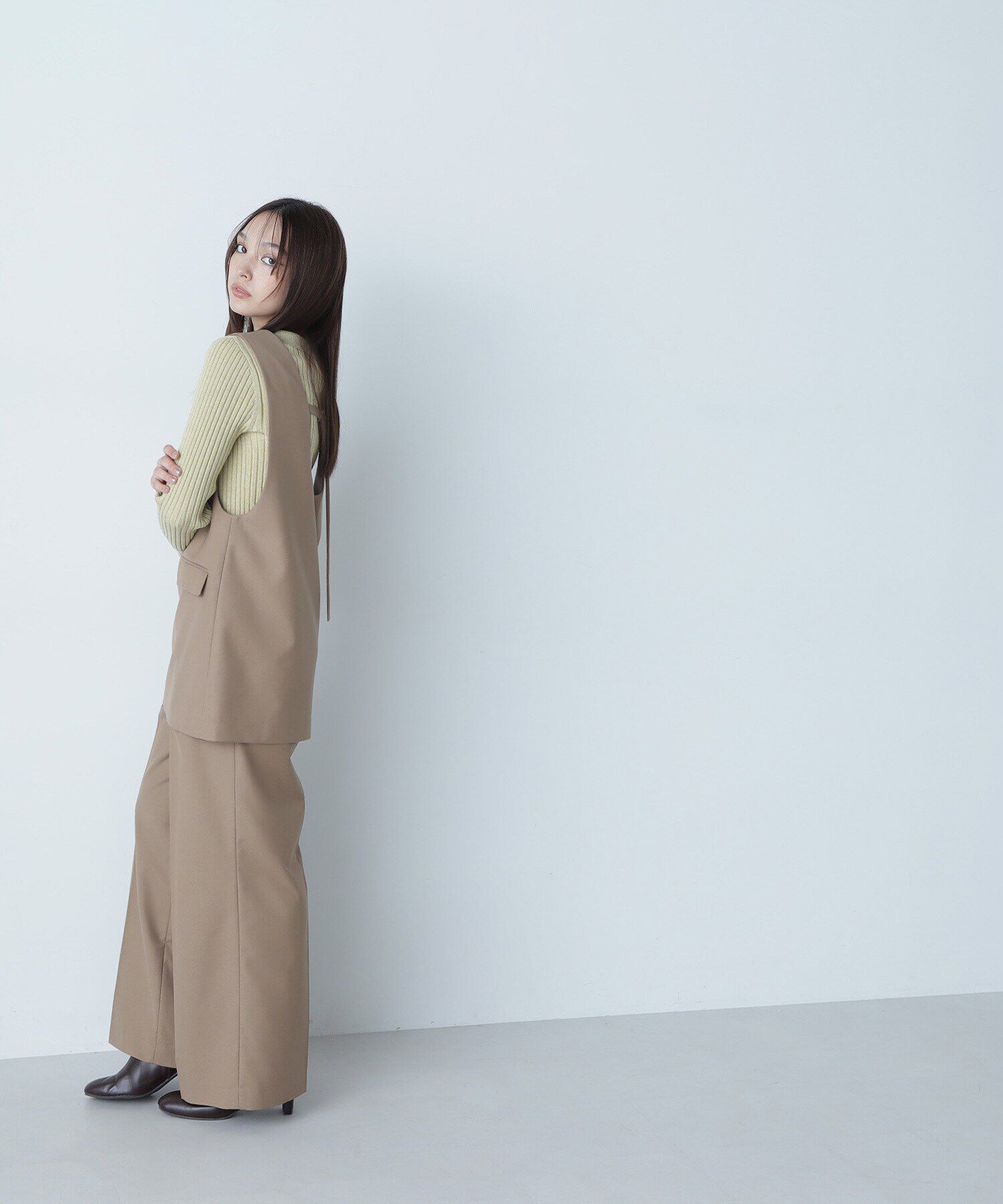  「Uネックチュニック＆ワイドパンツ」|ワンピース|