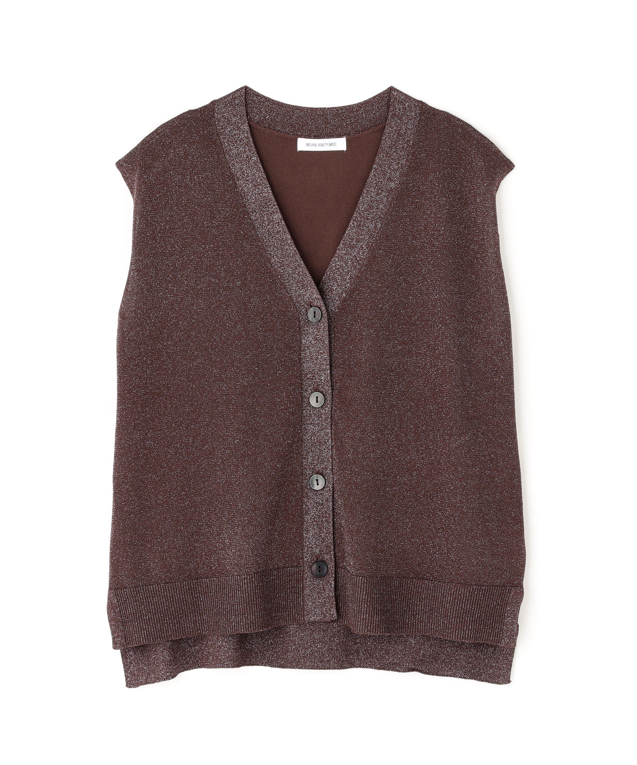  「スパークVネックニットベスト」|ニット・セーター|