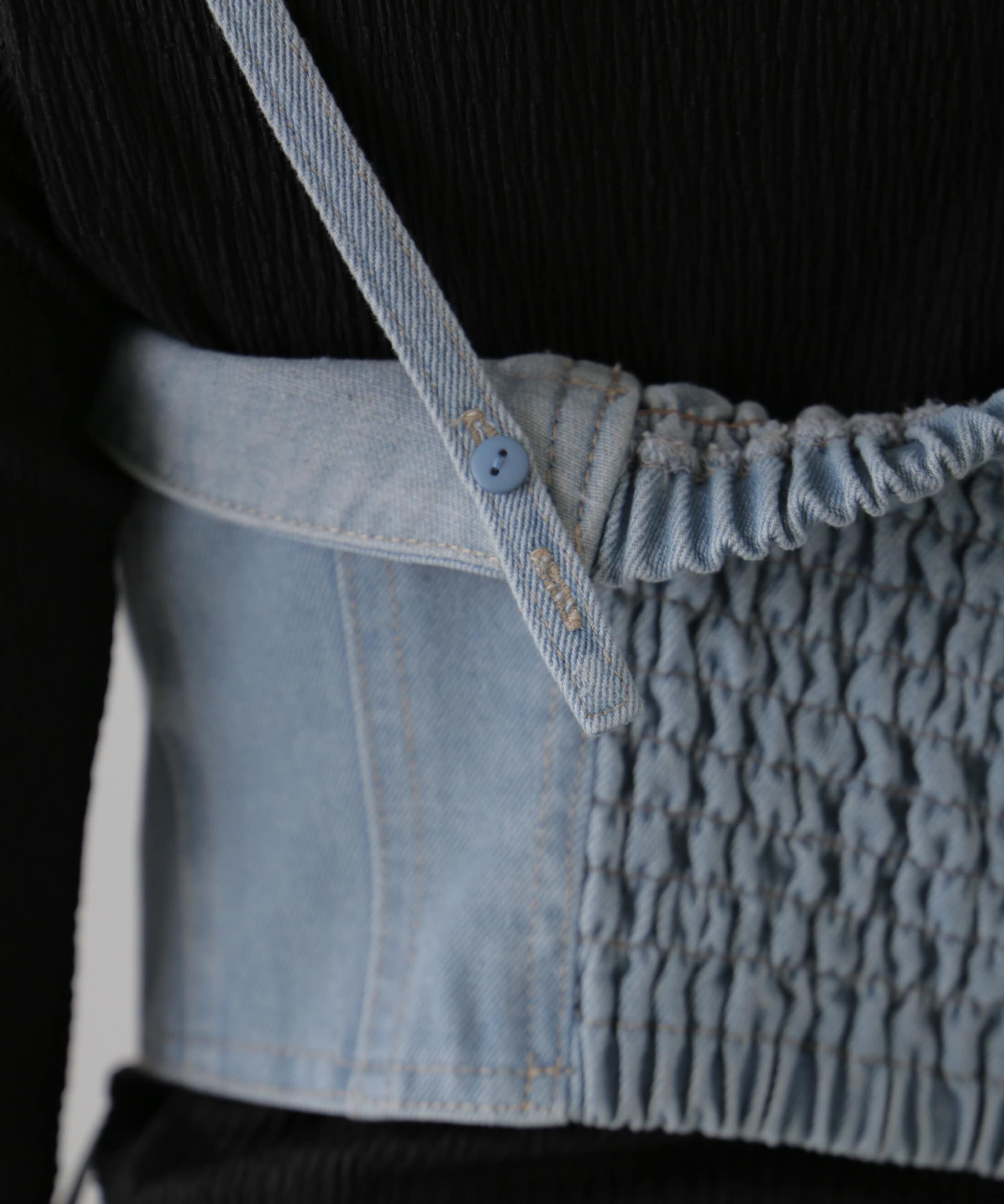  「フロントボタンデニムビスチェ」|シャツ・ブラウス|