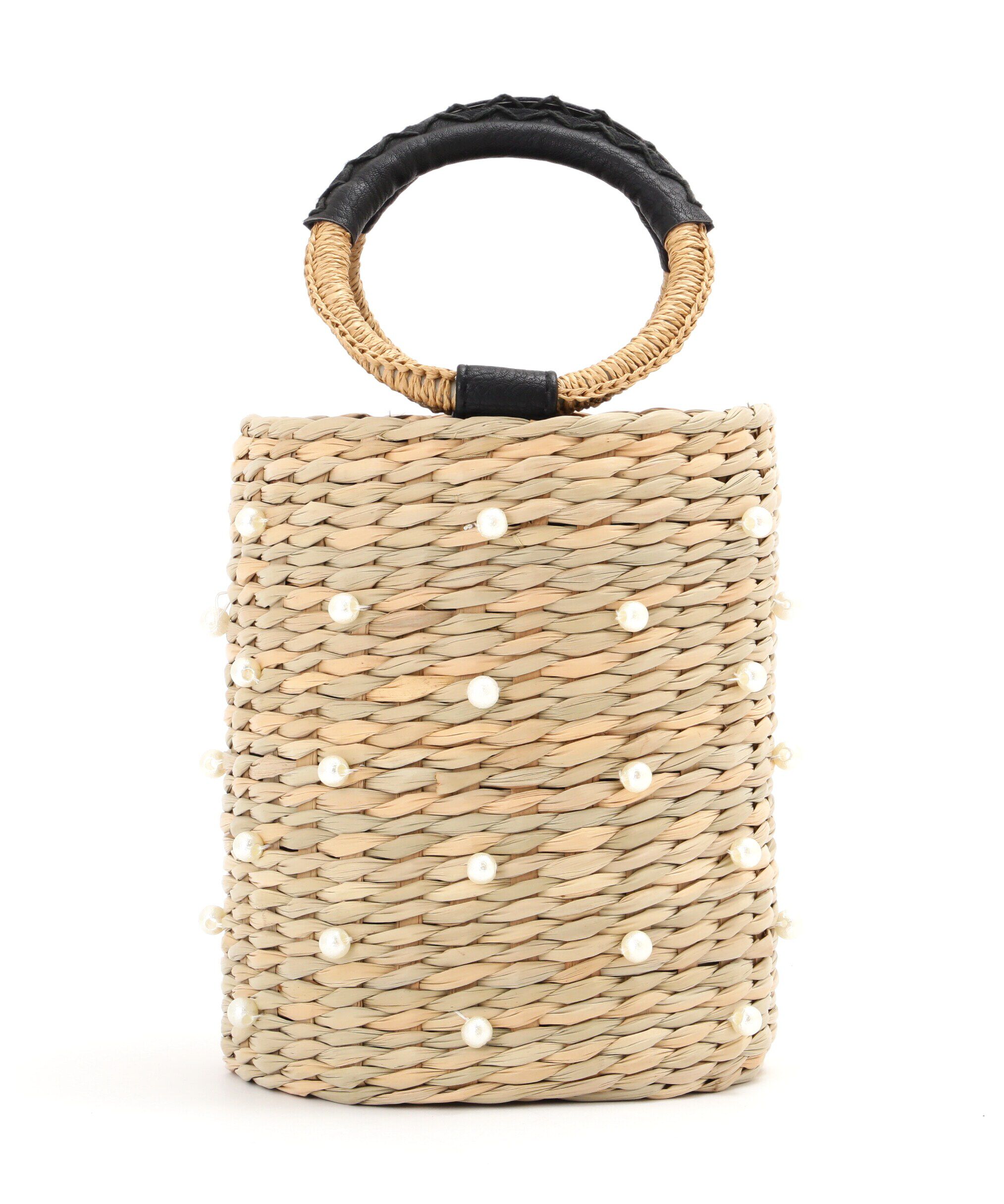  「パール付きかごトートバッグ」|その他|