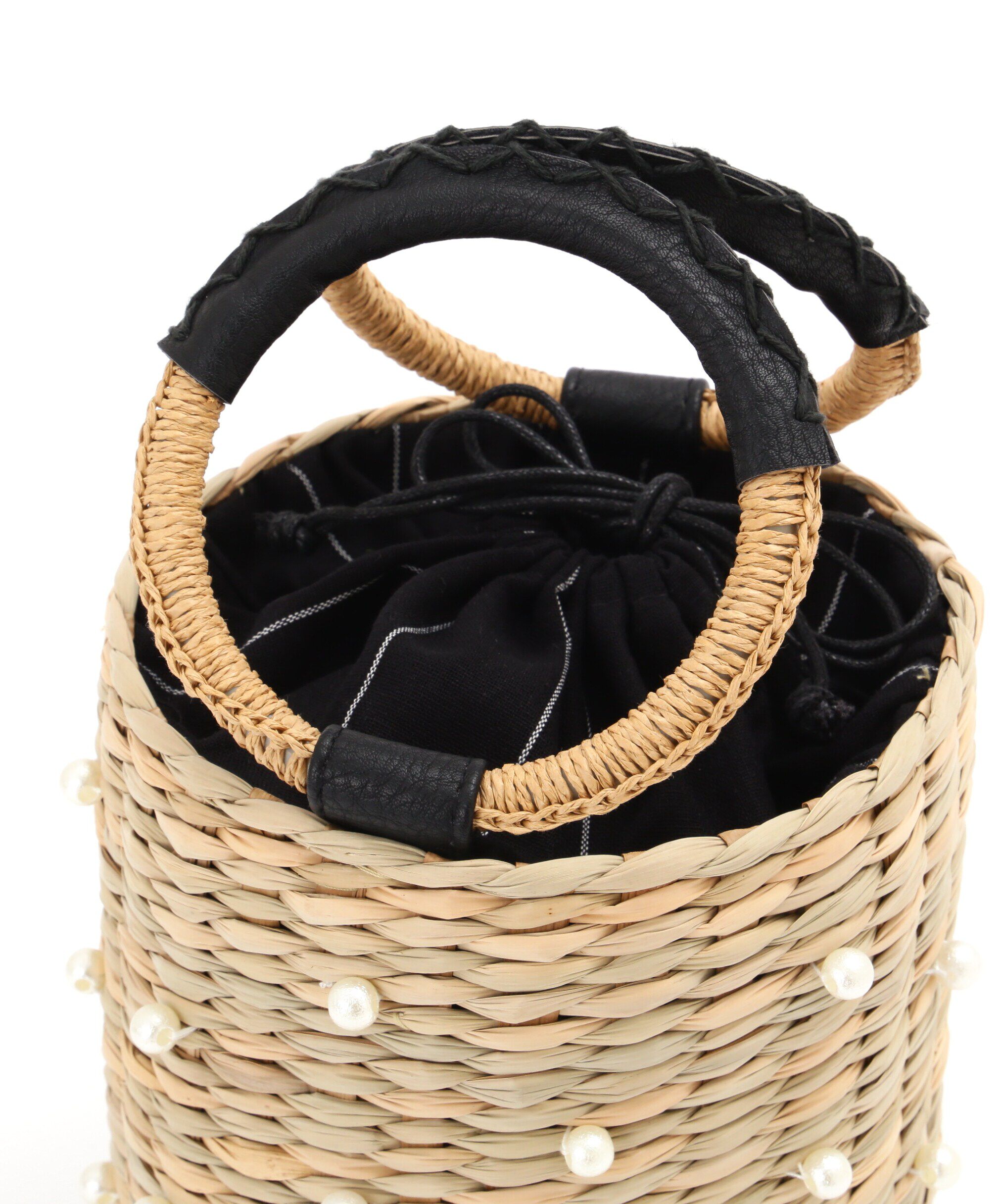  「パール付きかごトートバッグ」|その他|