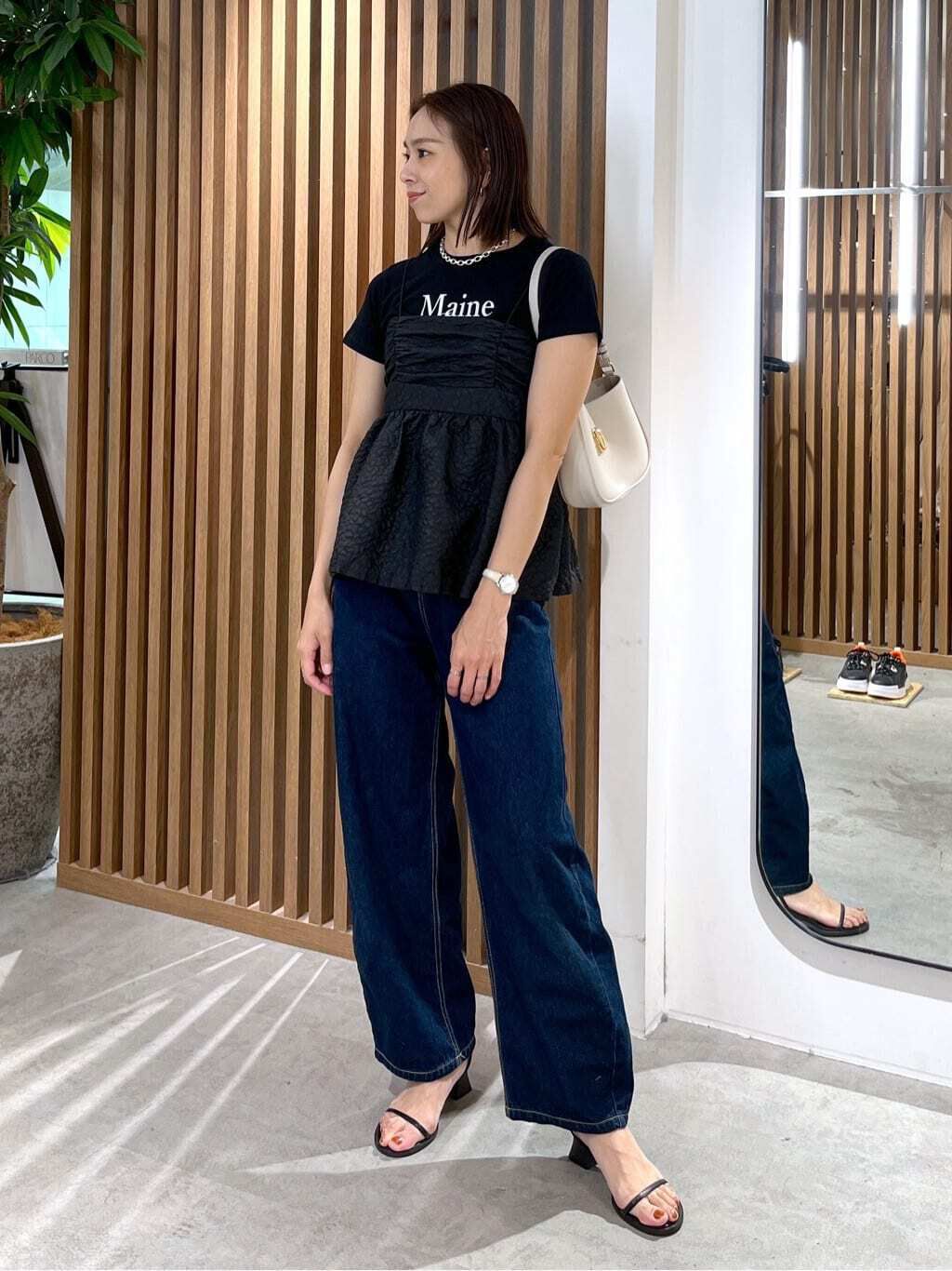  「エンボスシャーリングキャミソール」|シャツ・ブラウス|