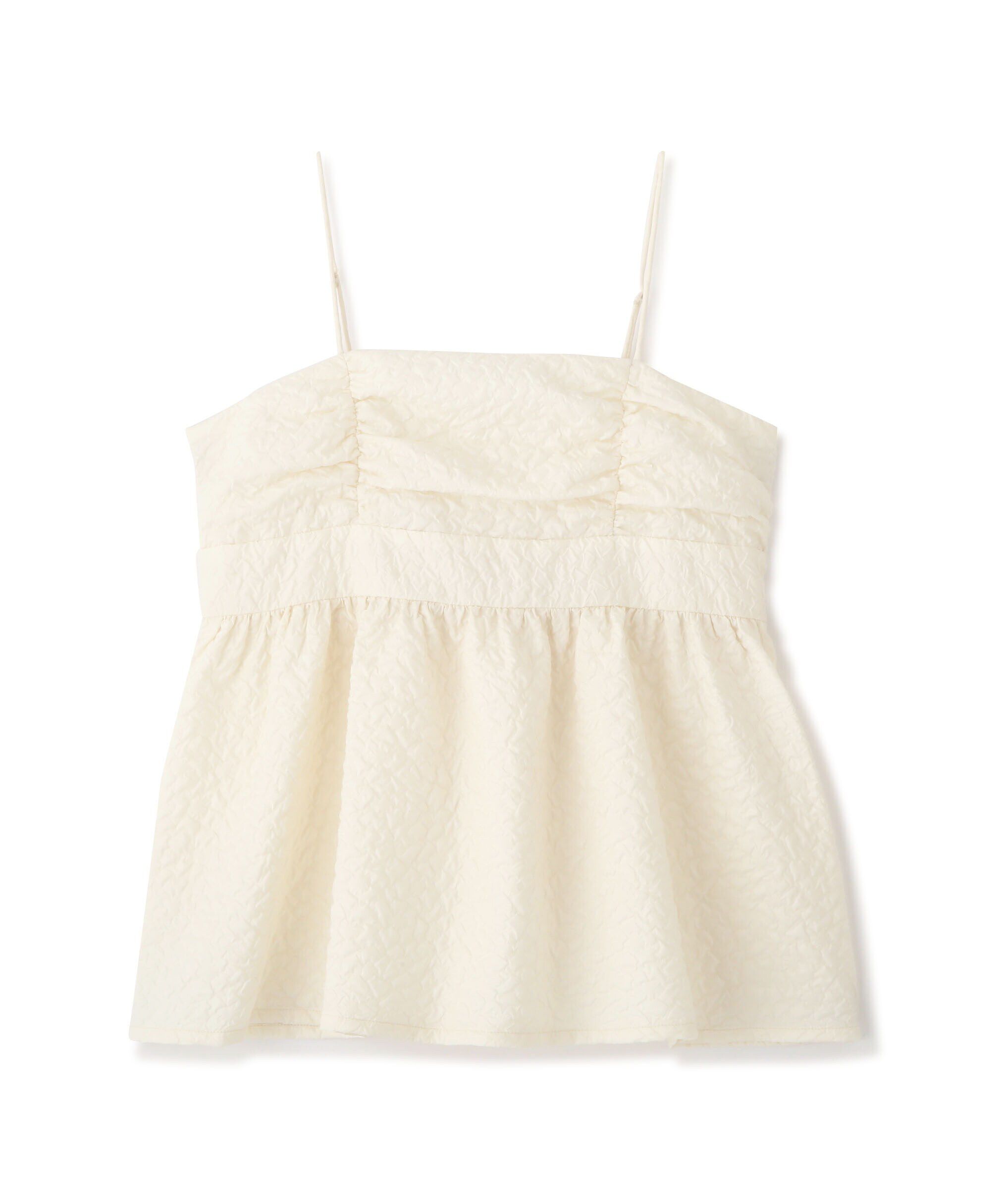  「エンボスシャーリングキャミソール」|シャツ・ブラウス|