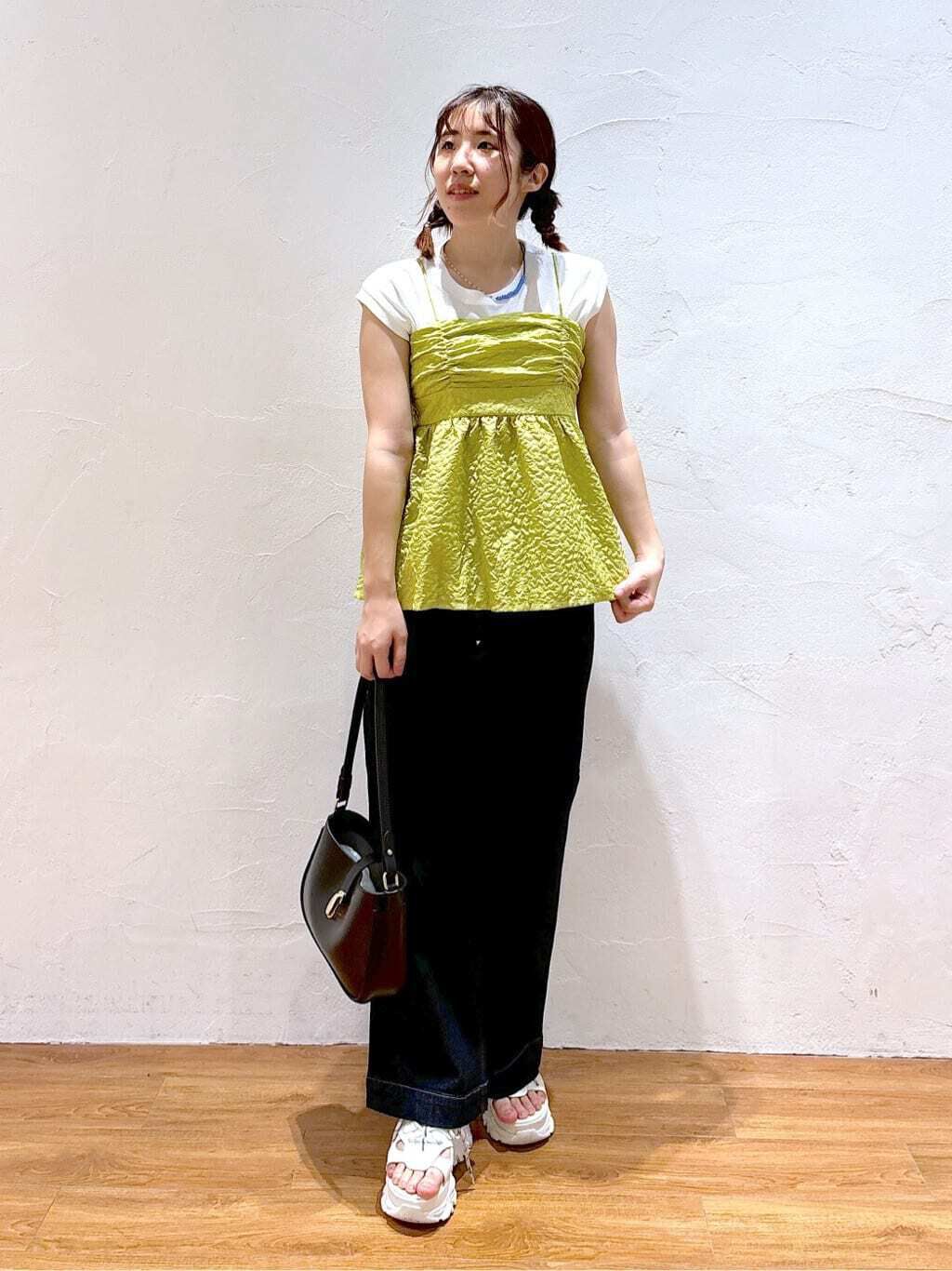  「エンボスシャーリングキャミソール」|シャツ・ブラウス|