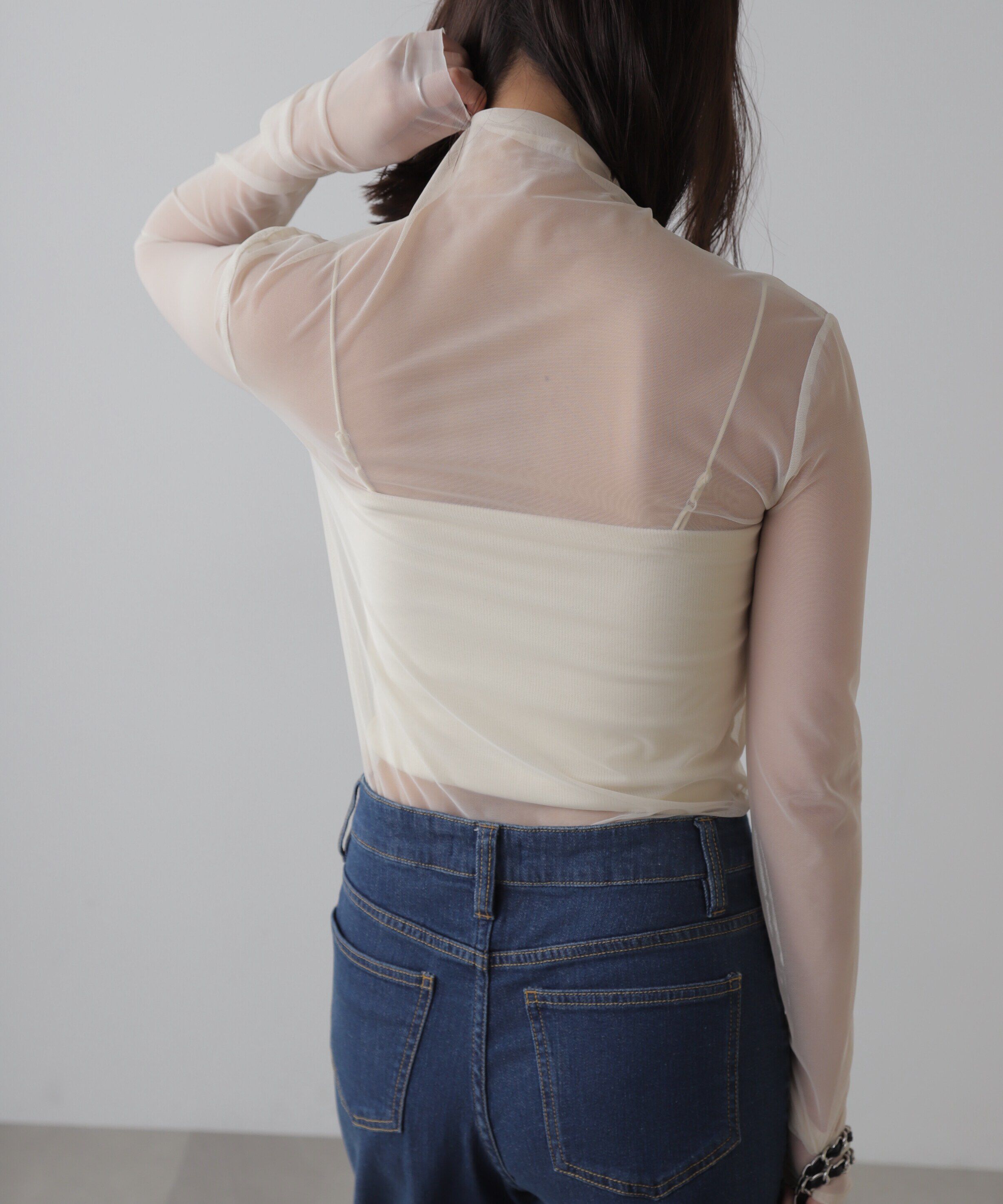  「シースルーハイネックカットソー」|Tシャツ・カットソー|