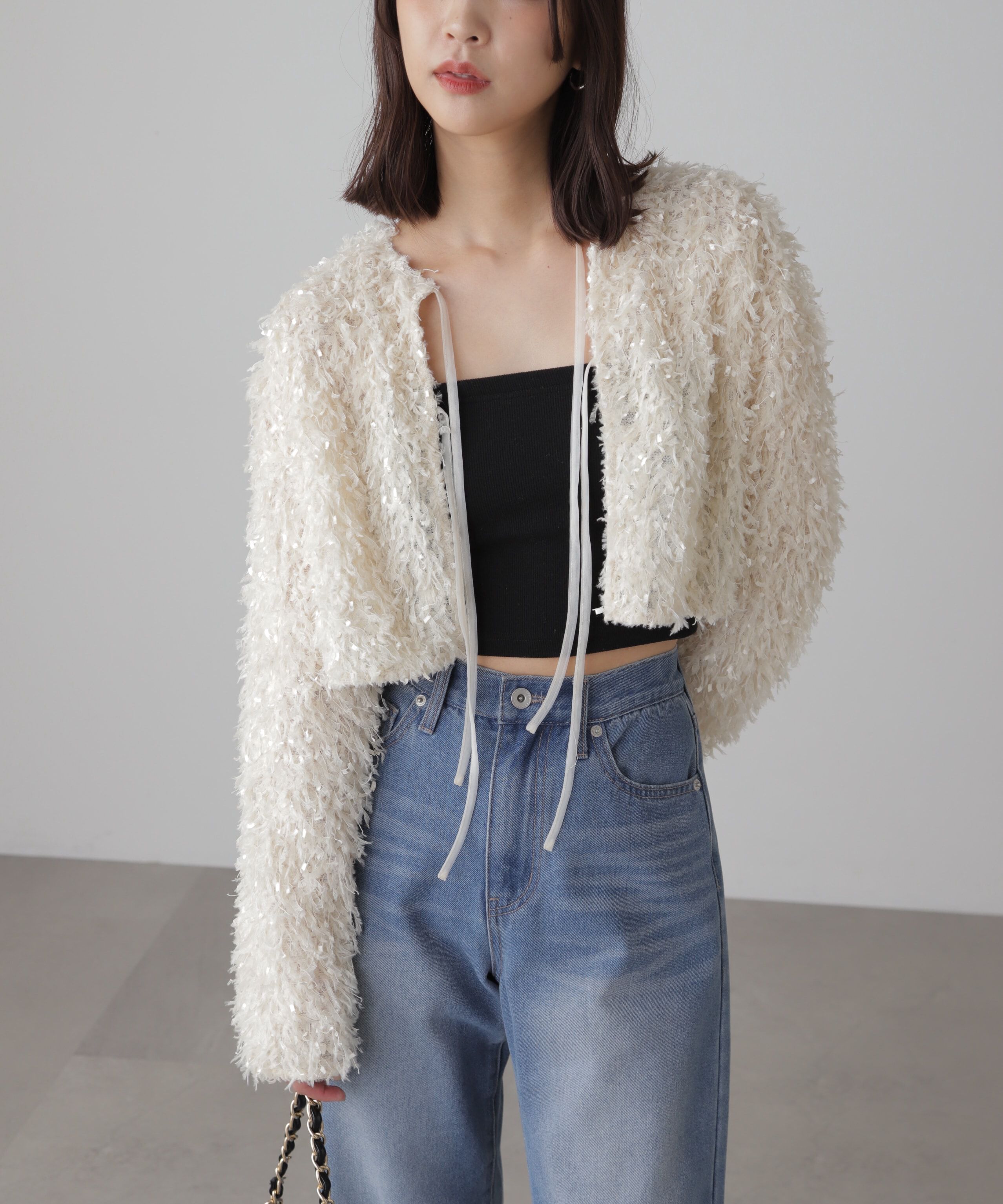  「フェザーライクカーディガン」|シャツ・ブラウス|オフホワイト