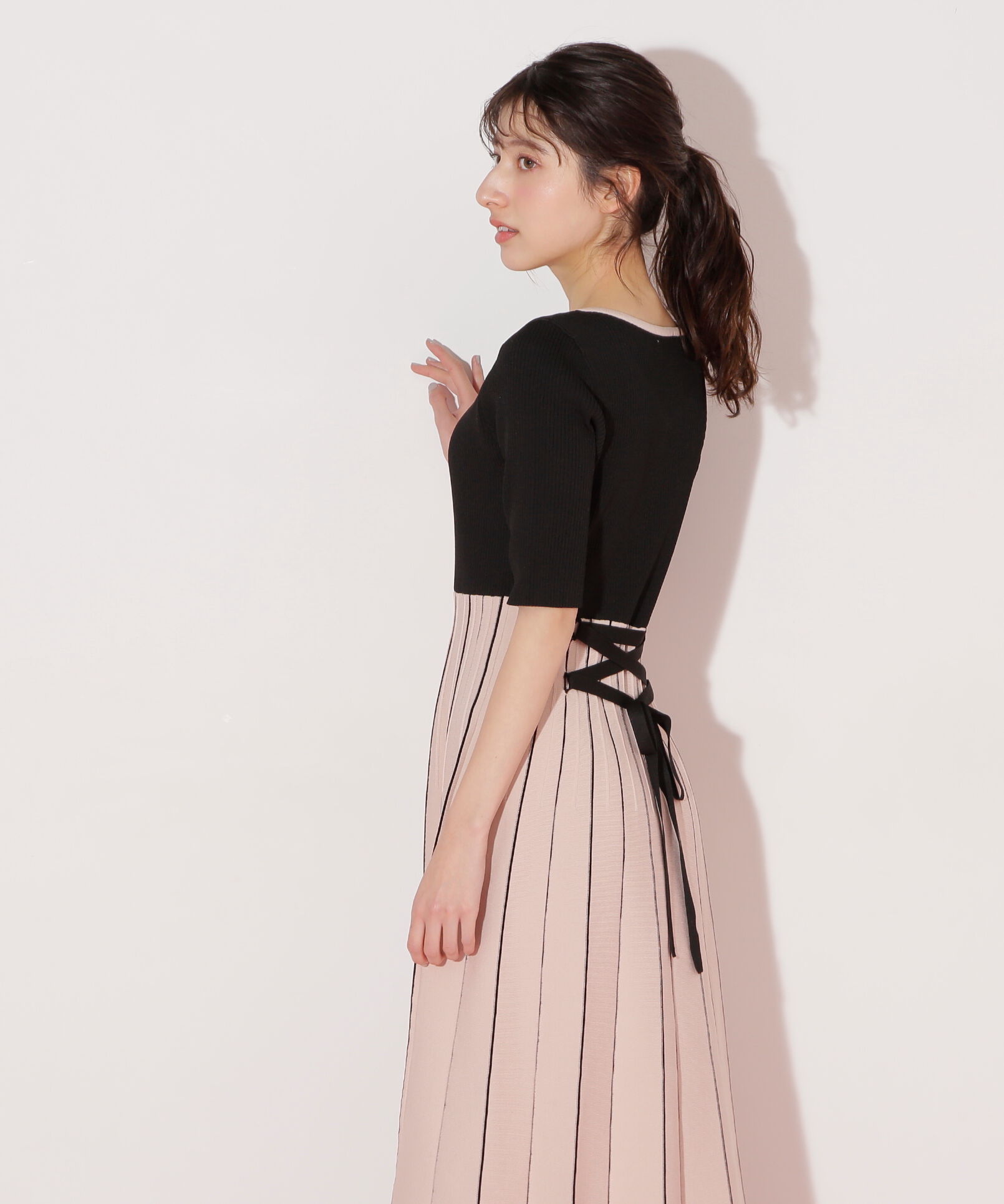  「プリーツニットワンピース」|ワンピース|