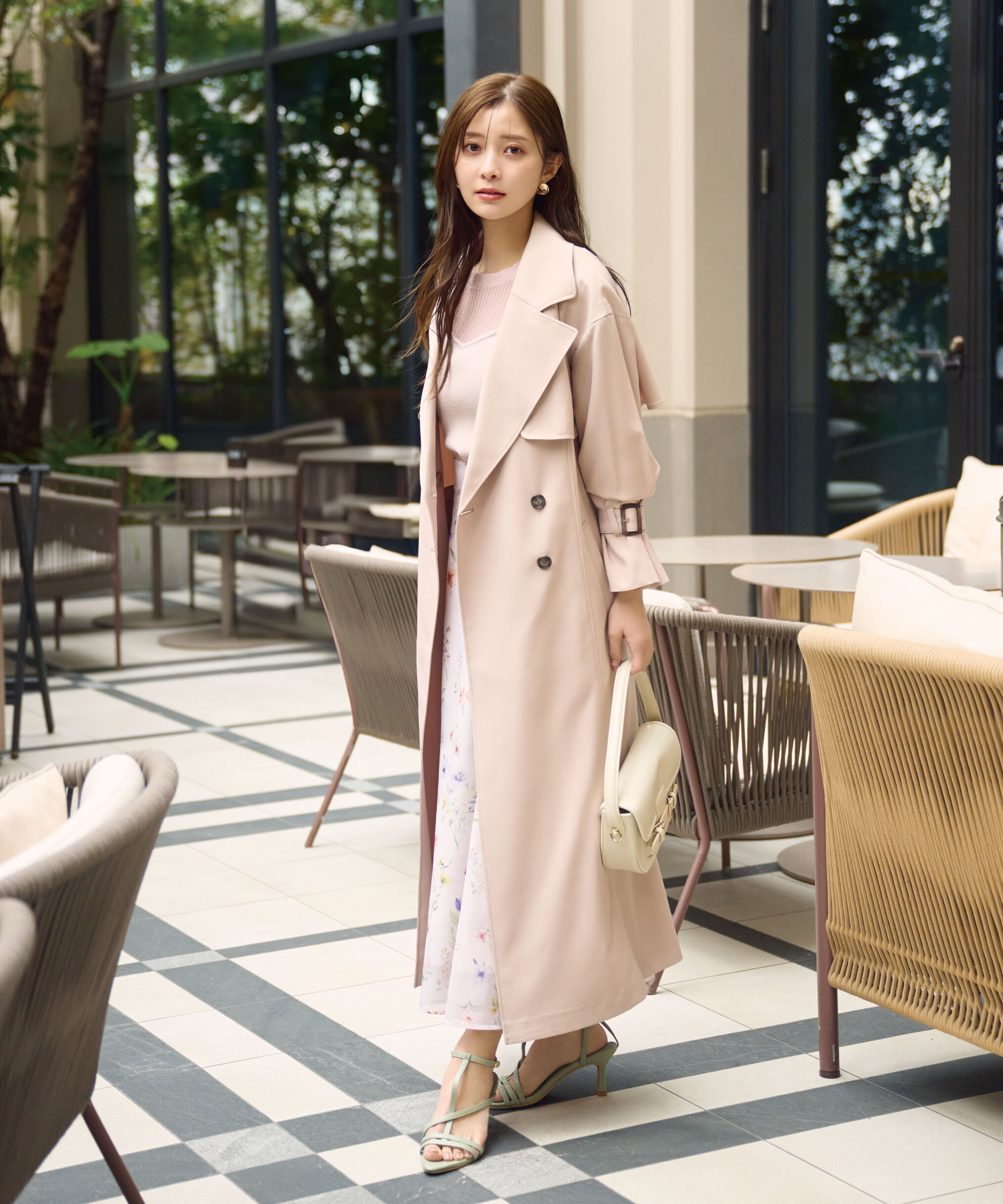 PROPORTION BODY DRESSING「ベーシックロングトレンチ」|その他|キャメル1