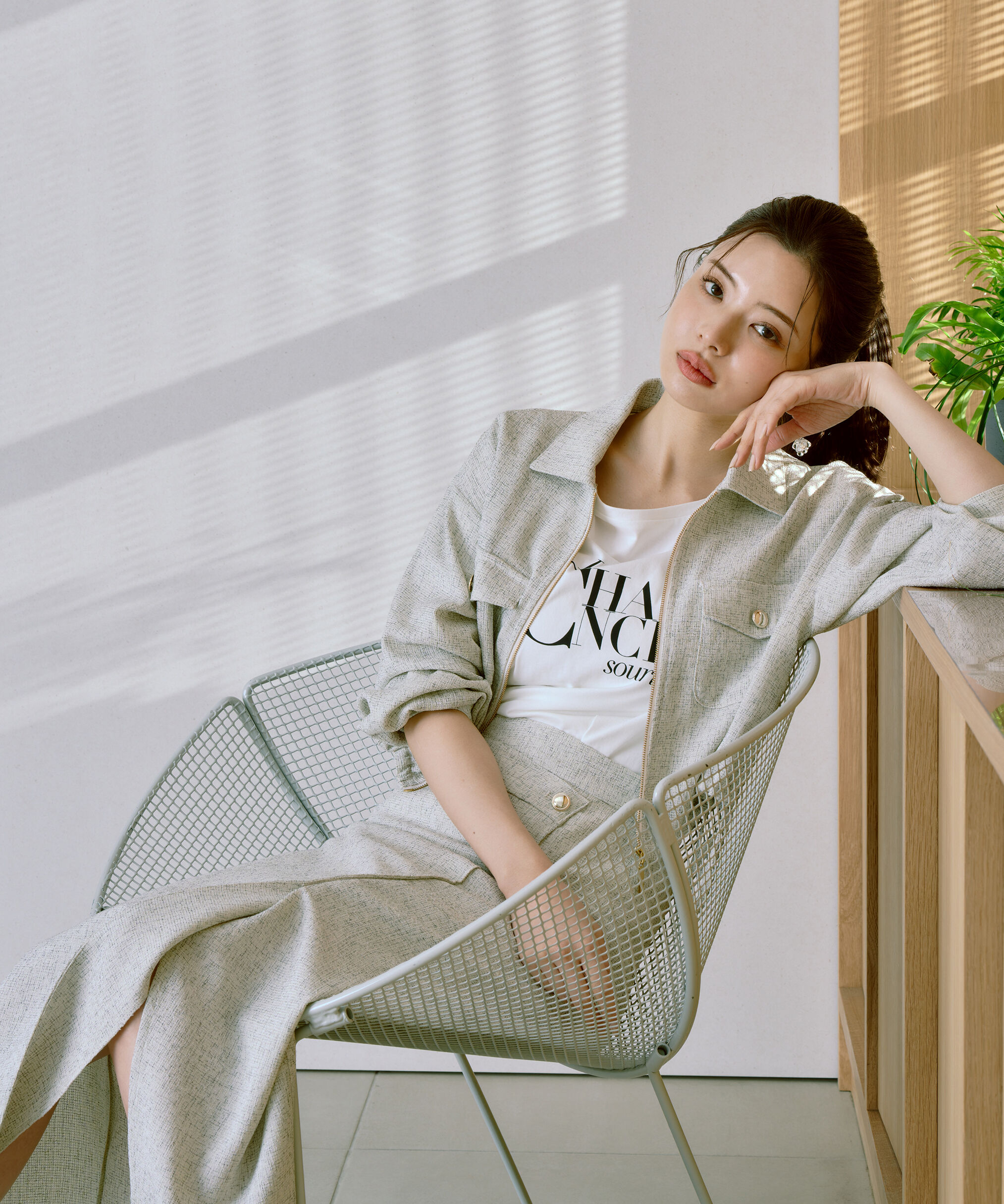 PROPORTION BODY DRESSING「スプリングツイードアシメナロースカート」|スカート|