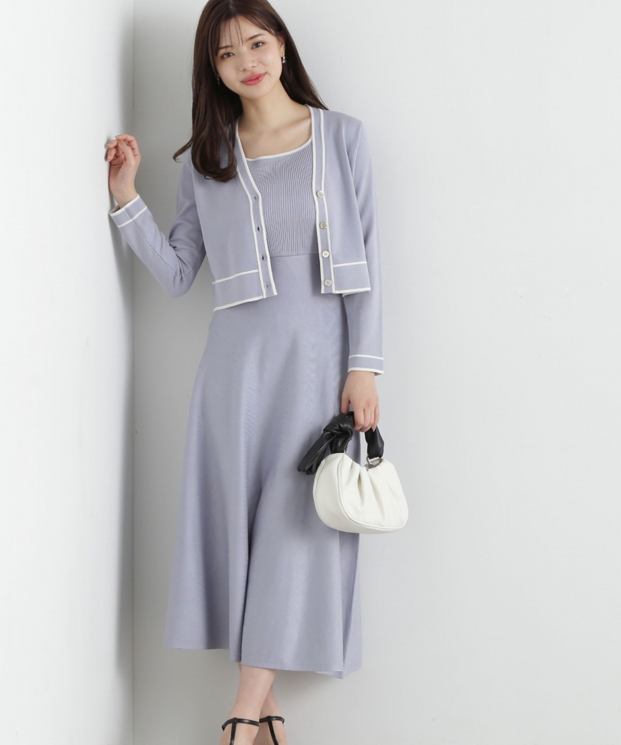 PROPORTION BODY DRESSING「バイカラーアンサンブルニットワンピース」|ワンピース|