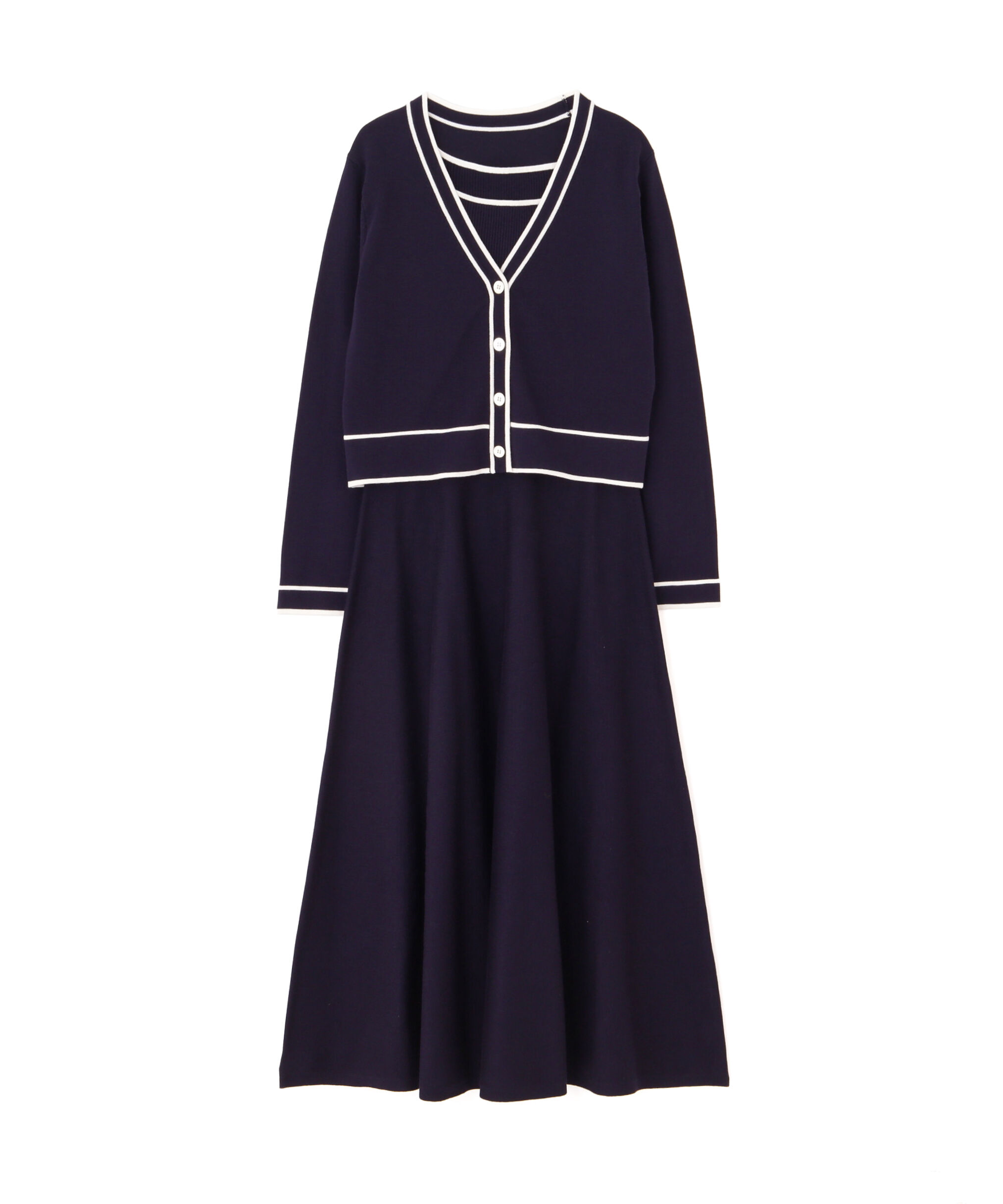 PROPORTION BODY DRESSING「バイカラーアンサンブルニットワンピース」|ワンピース|