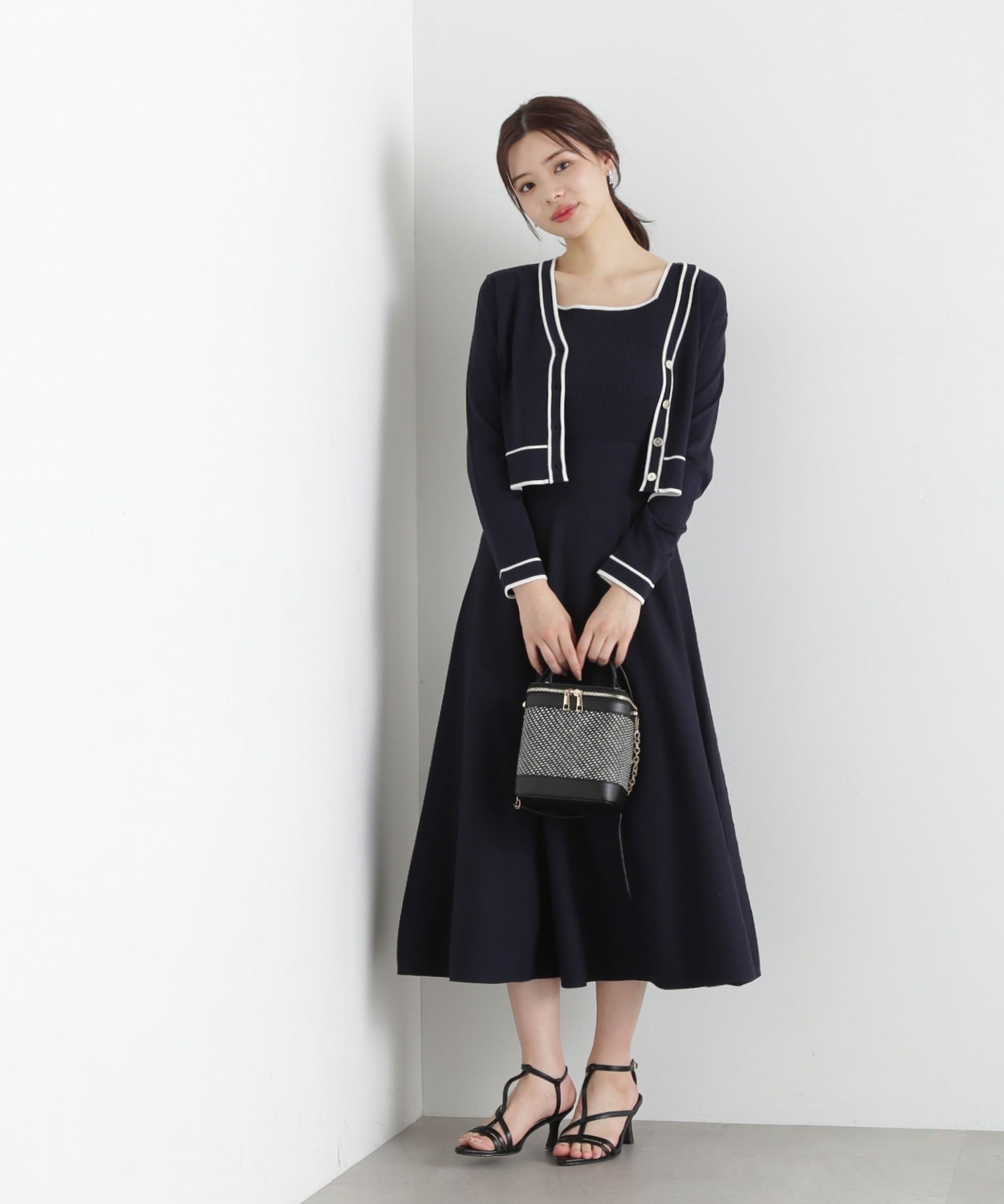 PROPORTION BODY DRESSING「バイカラーアンサンブルニットワンピース」|ワンピース|