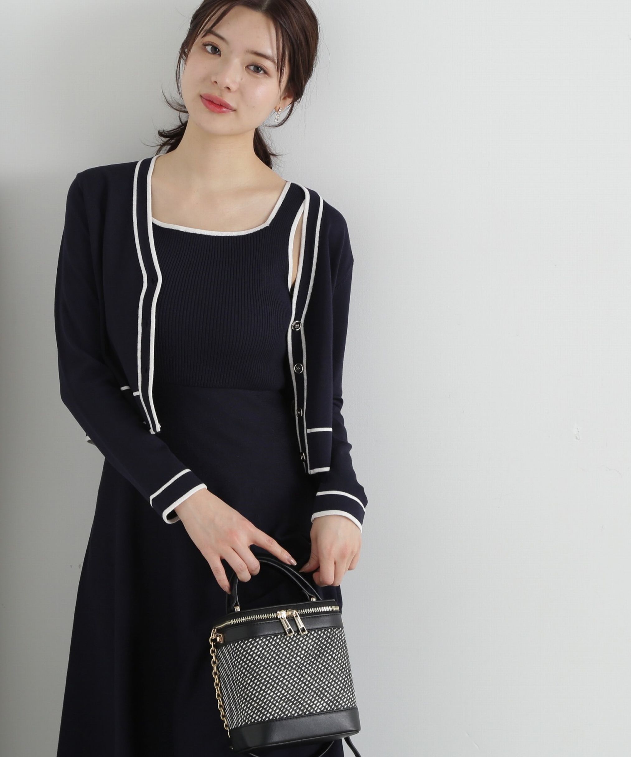 PROPORTION BODY DRESSING「バイカラーアンサンブルニットワンピース」|ワンピース|