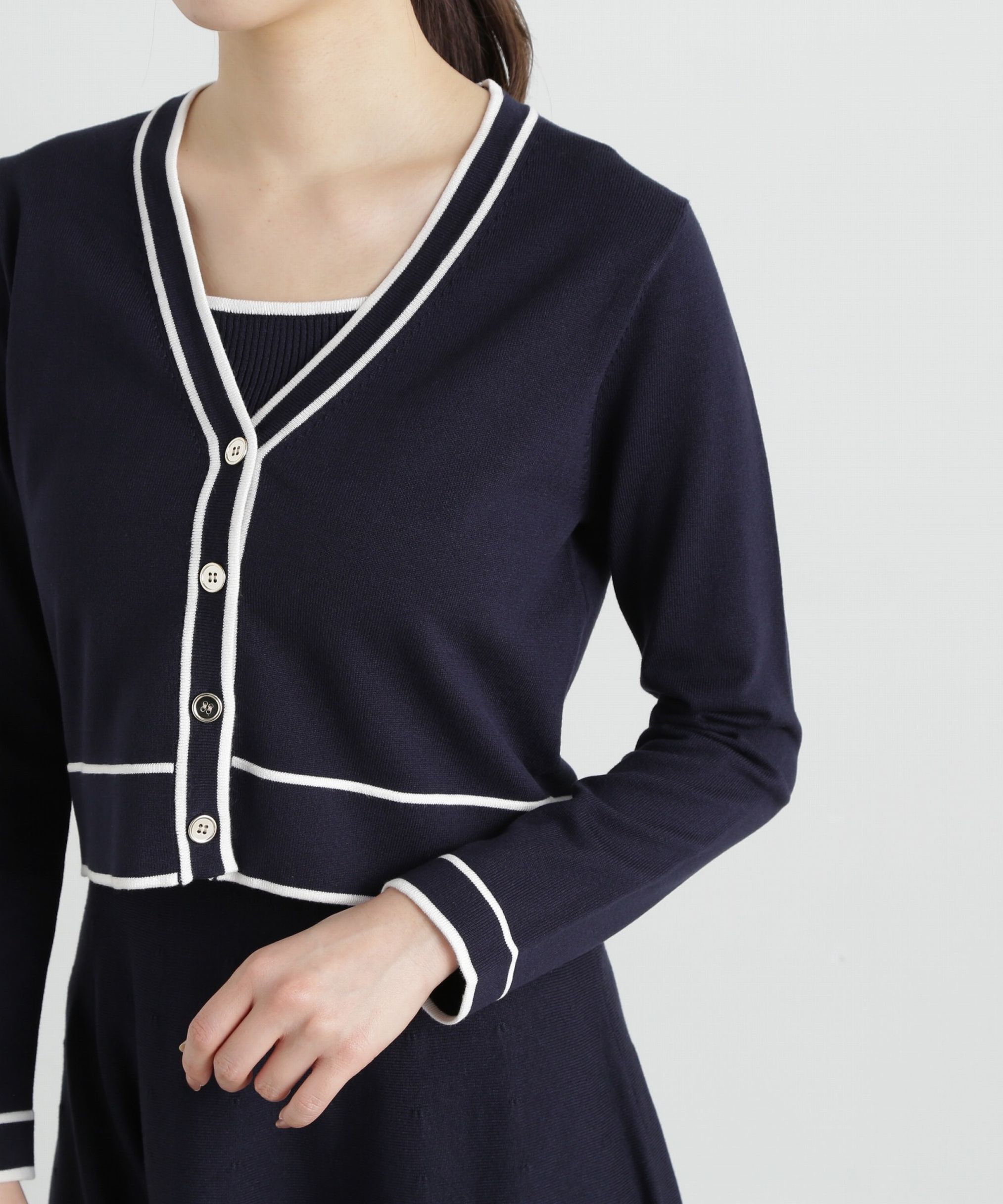 PROPORTION BODY DRESSING「バイカラーアンサンブルニットワンピース」|ワンピース|